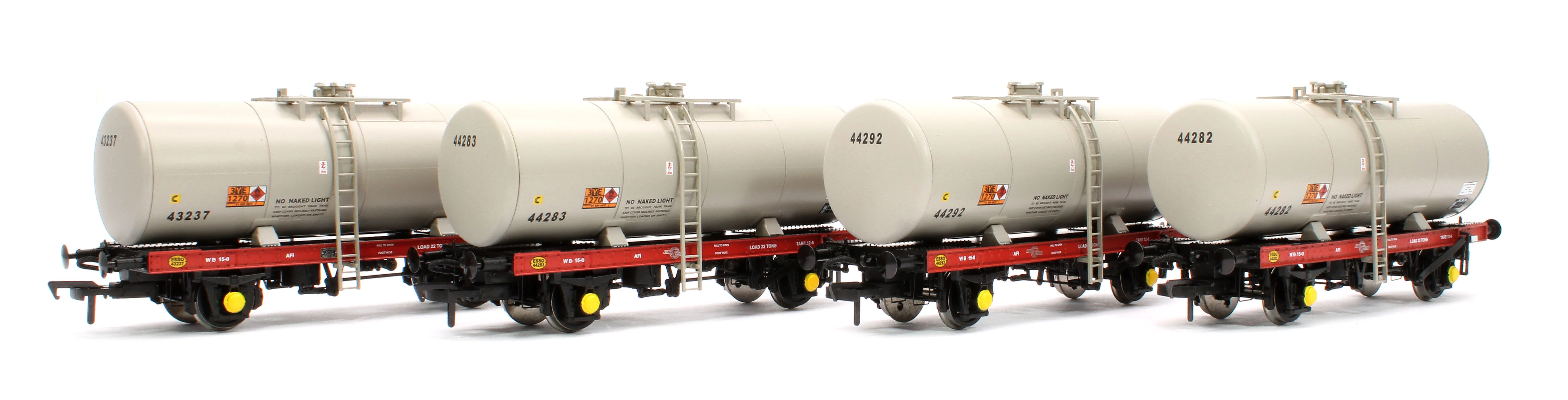 1157 35t ‘A Tank’ ESSO Grey/Red (Hazchem Panels) No.43237/44282/44292/44283 4-Pack