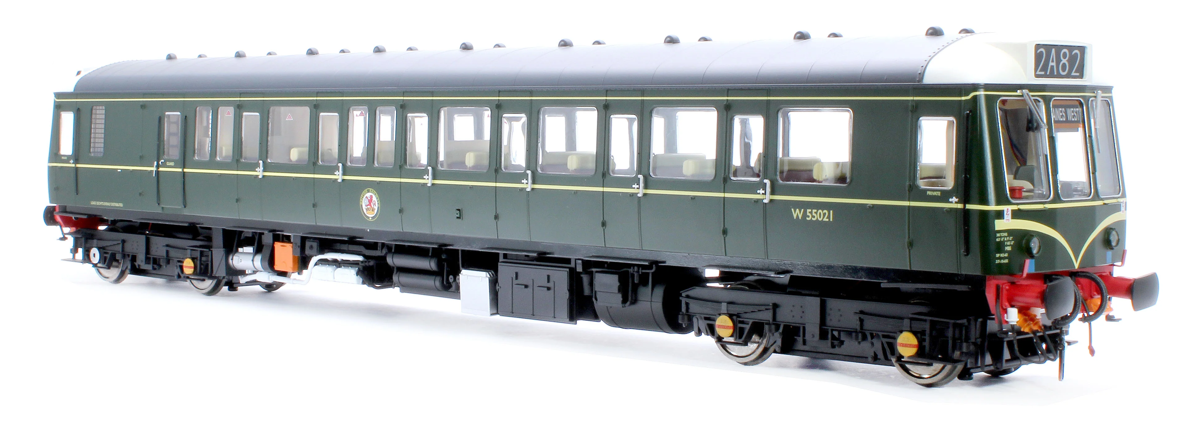 1210 Class 121 BR Green (Speed Whiskers) Single Car DMU W55021 - Image 3