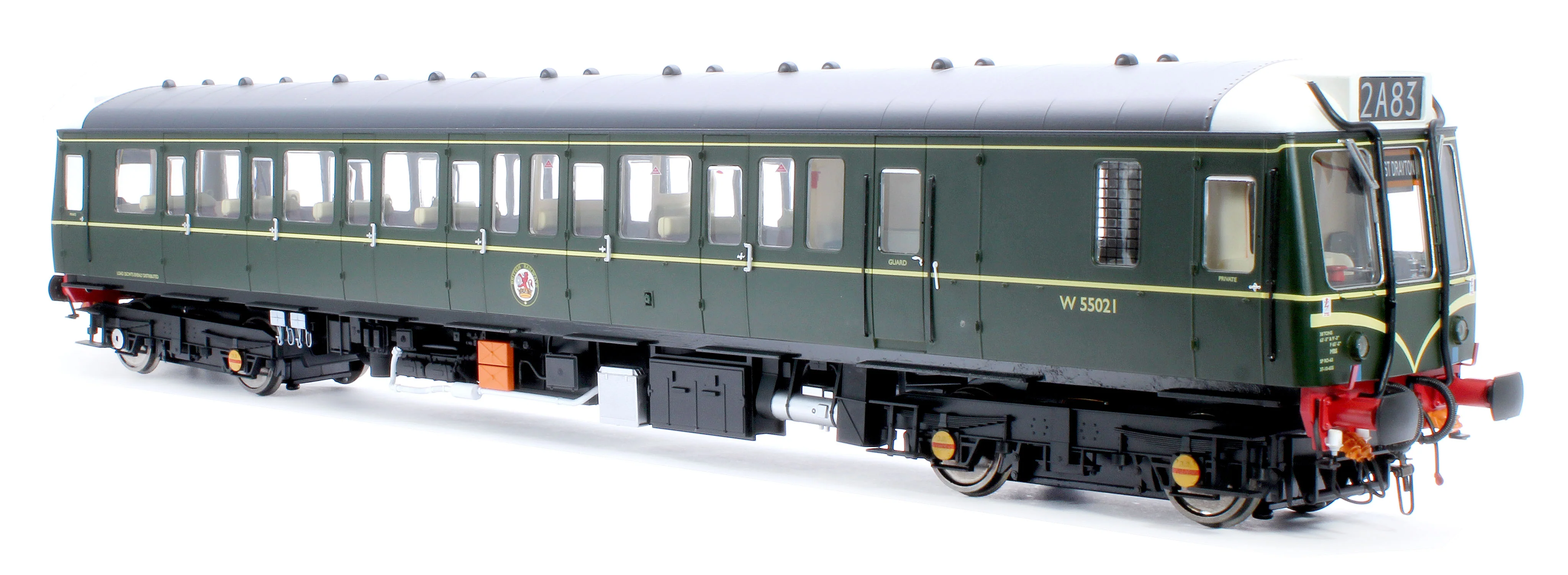 1210 Class 121 BR Green (Speed Whiskers) Single Car DMU W55021 - Image 5