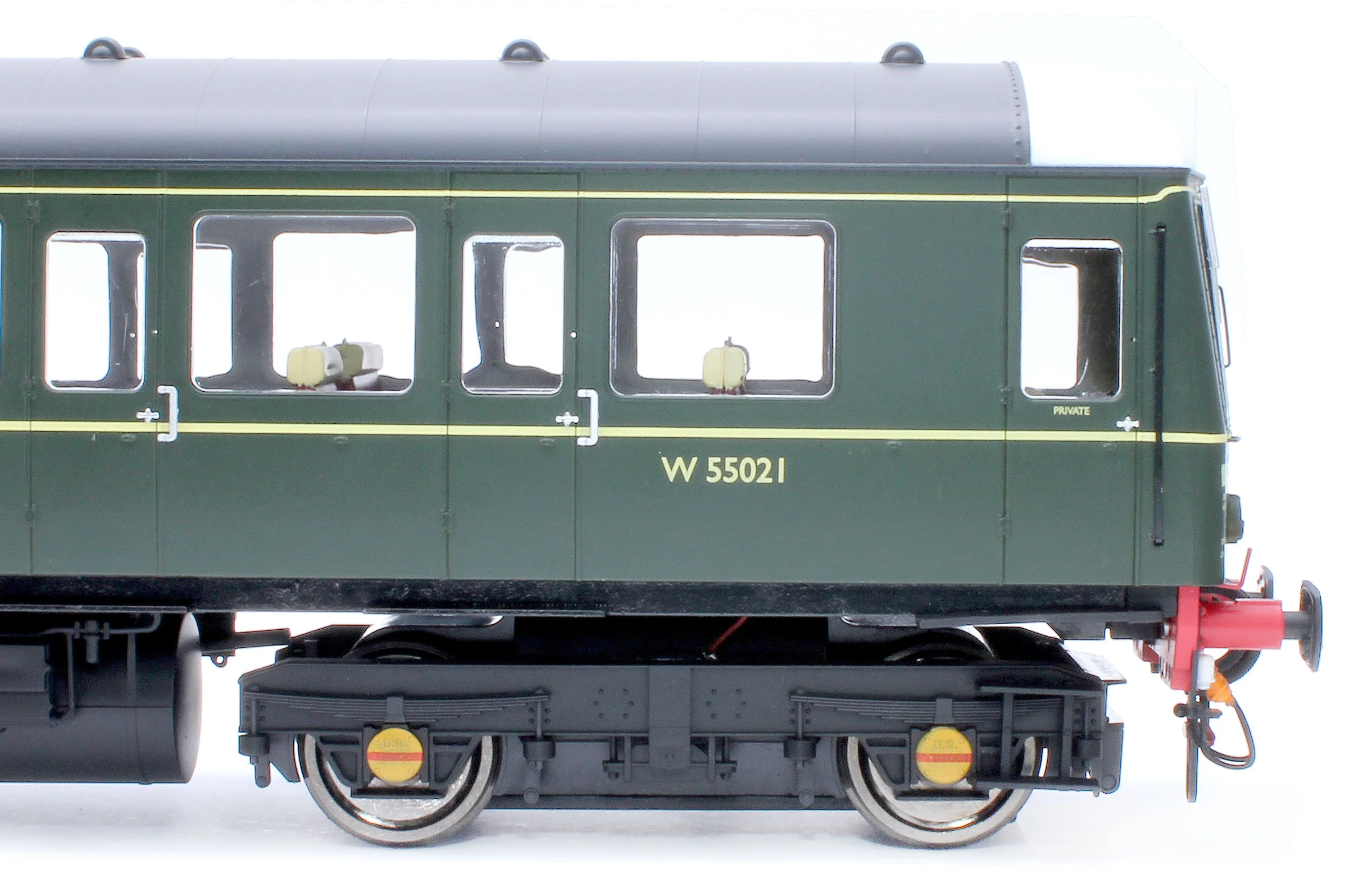 1210 Class 121 BR Green (Speed Whiskers) Single Car DMU W55021 - Image 8