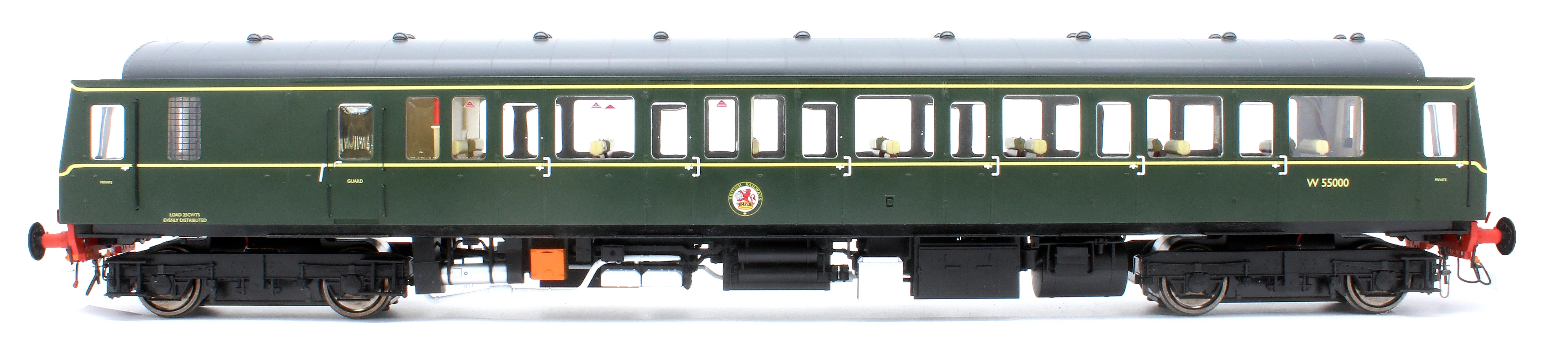 1220 Class 122 BR Green (Speed Whiskers) Single Car DMU W55000 - Image 5