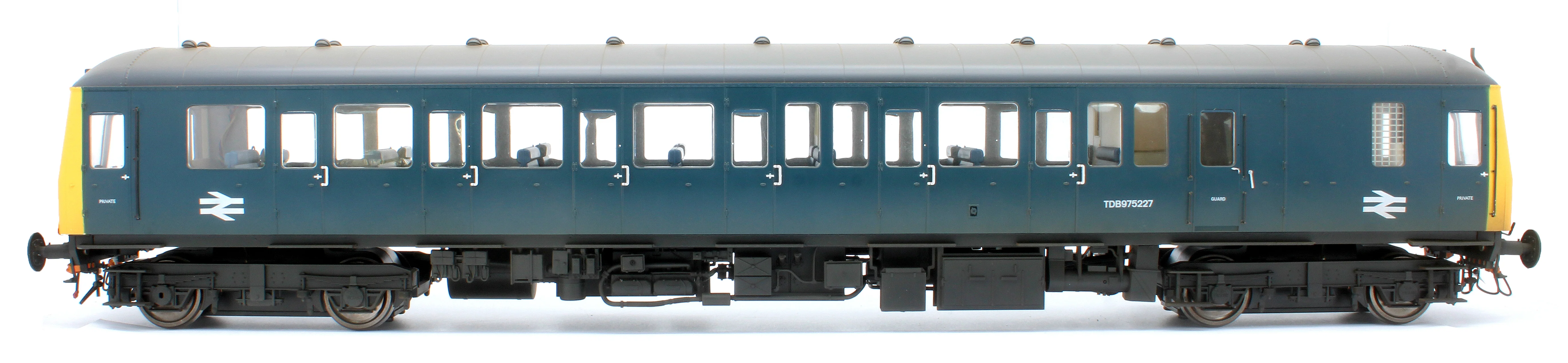 1227 Class 122 BR Blue (Yellow Ends) Single Car DMU TDB975227 - Weathered - Image 5