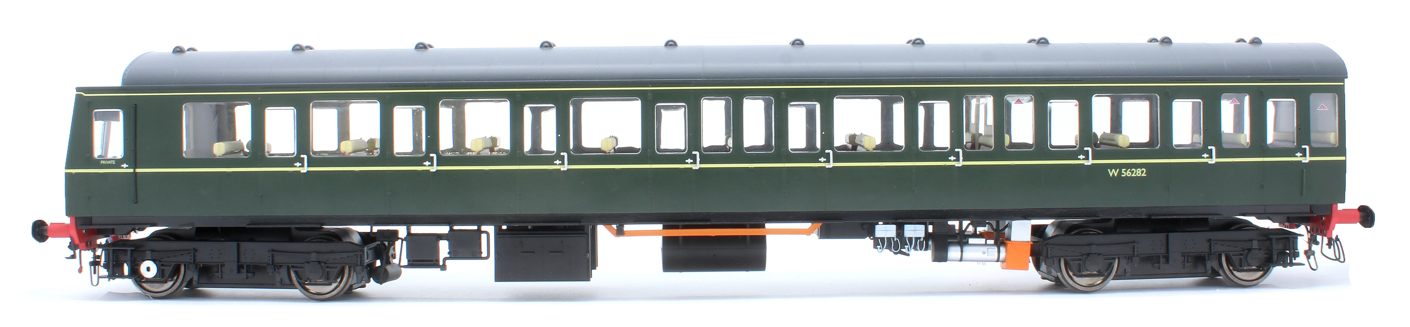 1240 Class 149 BR Green (Speed Whiskers) Unpowered DMU Trailer Car W56282 - Image 5