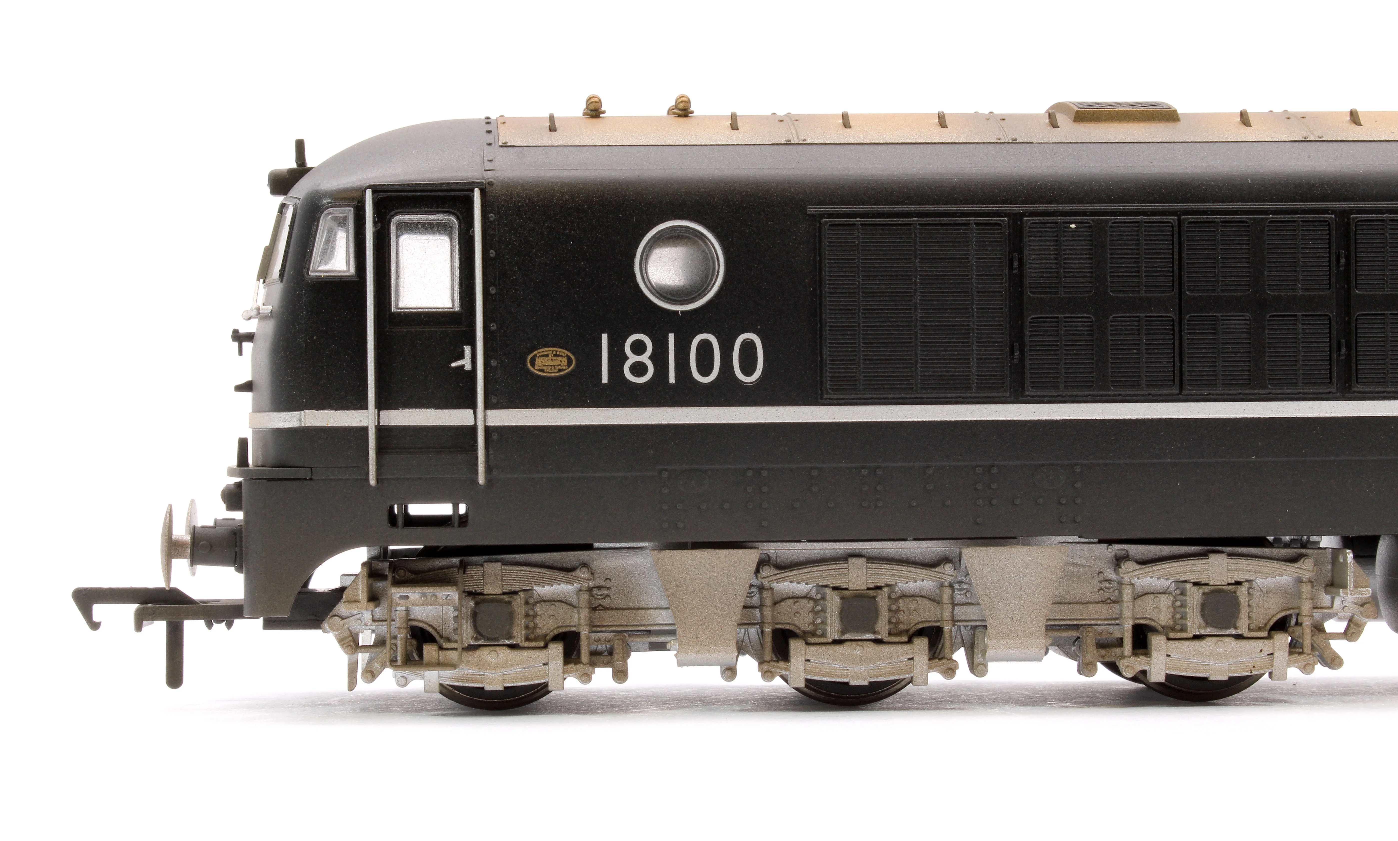 1810W Custom Weathered BR Gas Turbine 18100 Class in BR Black with Silver Trim (As Built 1951) Locomotive - Image 6