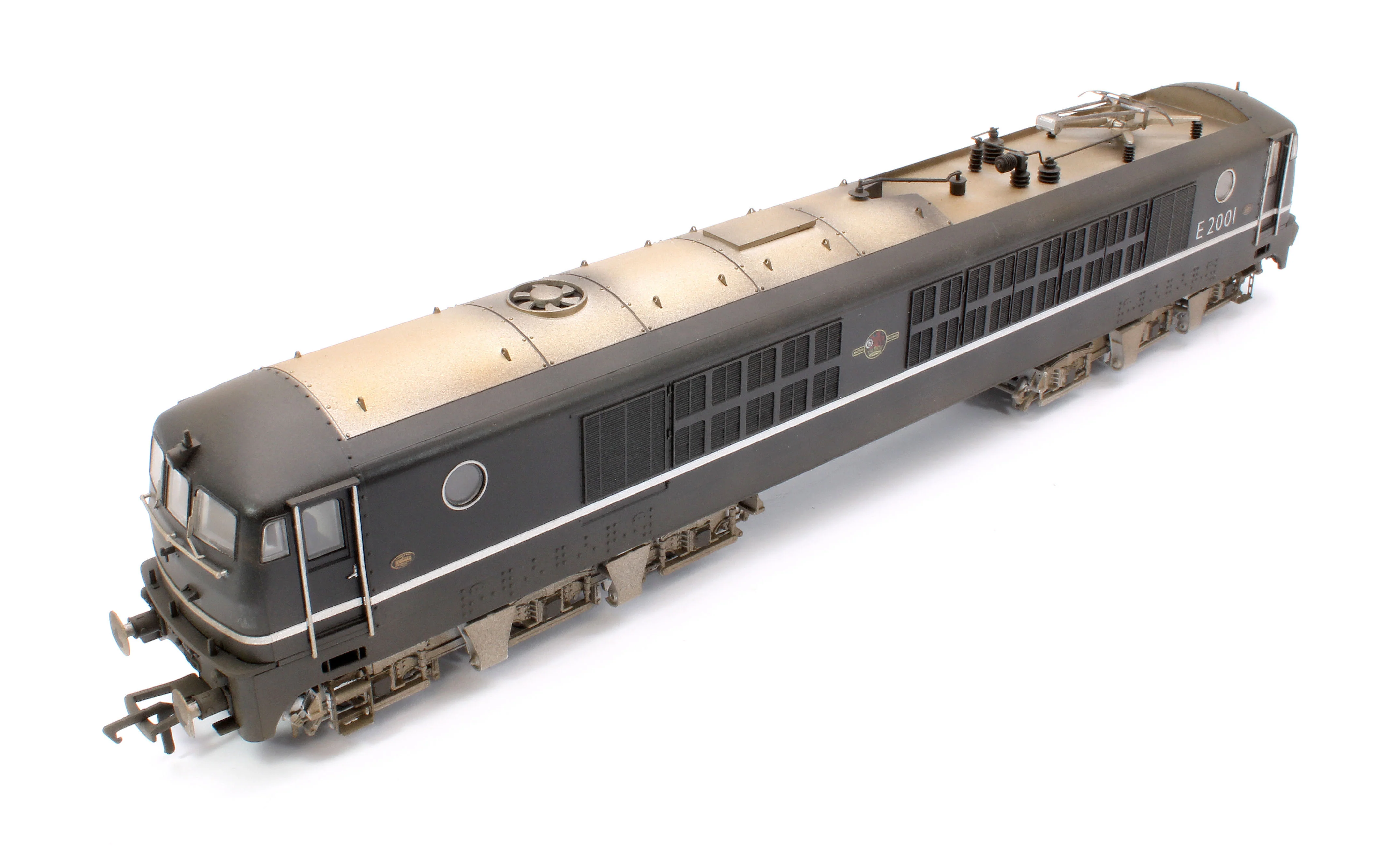 1812W Custom Weathered BR Class 80 E2001 (Rebuilt 18100 Gas Turbine) Electric Locomotive in BR Black (Late Crest) - Image 11