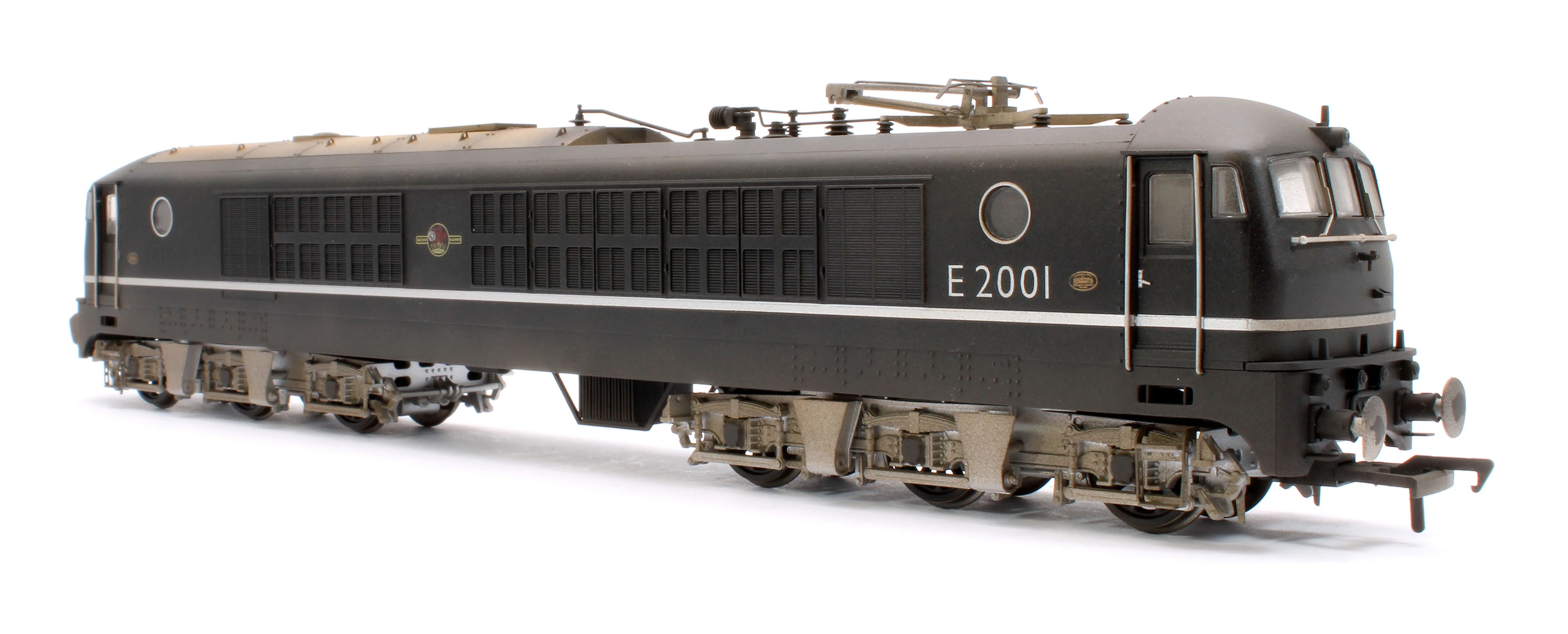 1812W Custom Weathered BR Class 80 E2001 (Rebuilt 18100 Gas Turbine) Electric Locomotive in BR Black (Late Crest) - Image 4