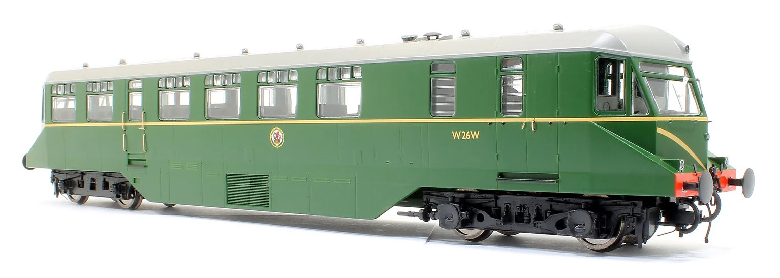 19405 GWR AEC Railcar GWR BR green with speed whiskers (dark grey roof) Diesel Locomotive - Image 6