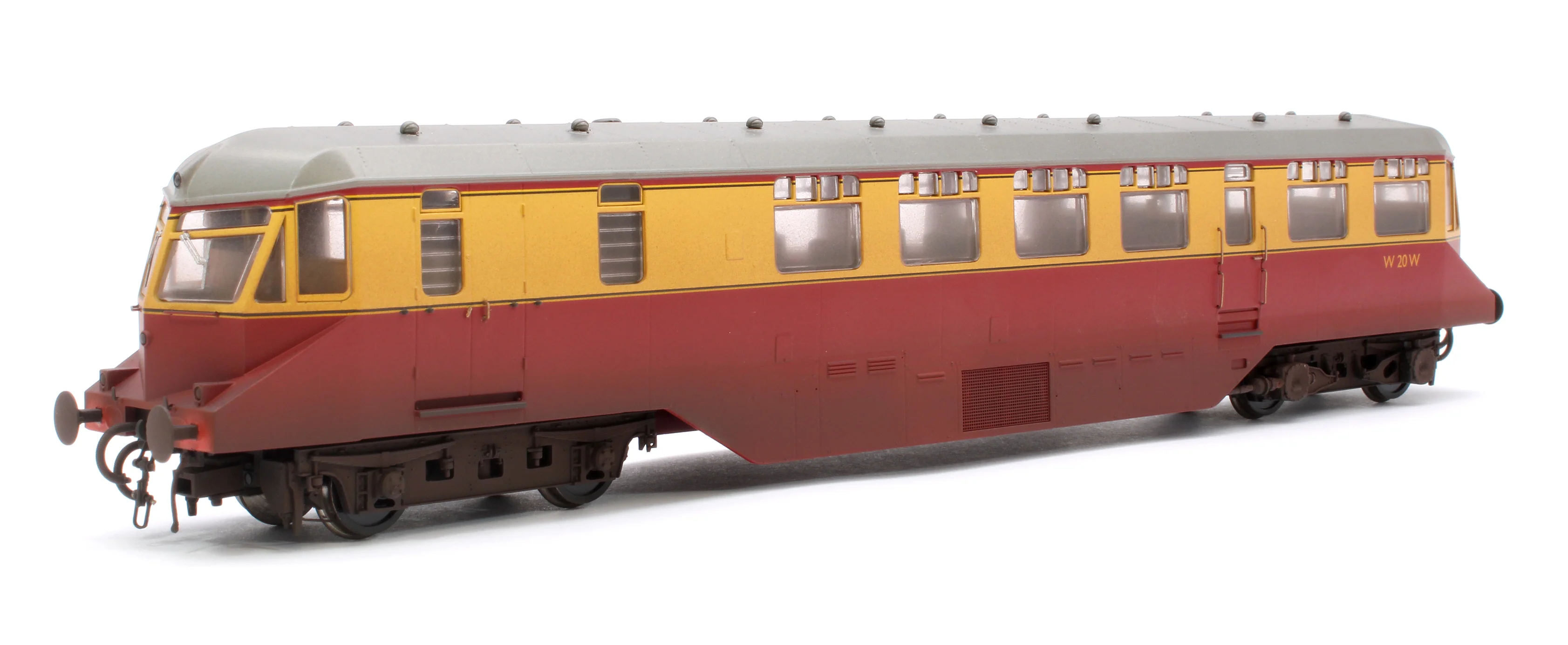 19407 GWR Passenger Railcar BR Crimson/Cream W20W (Grey Roof) Diesel Locomotive - Weathered - Image 3