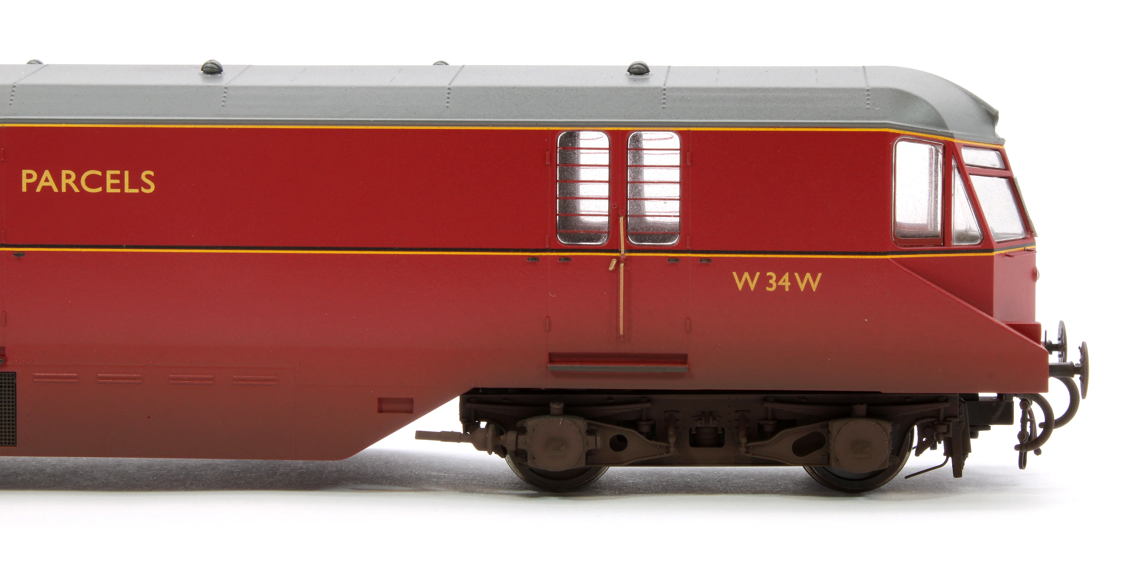 19432 GWR Parcels Railcar BR ‘Express Parcels’ Crimson No. W34W (Grey Roof) Diesel Locomotive - Weathered - Image 6