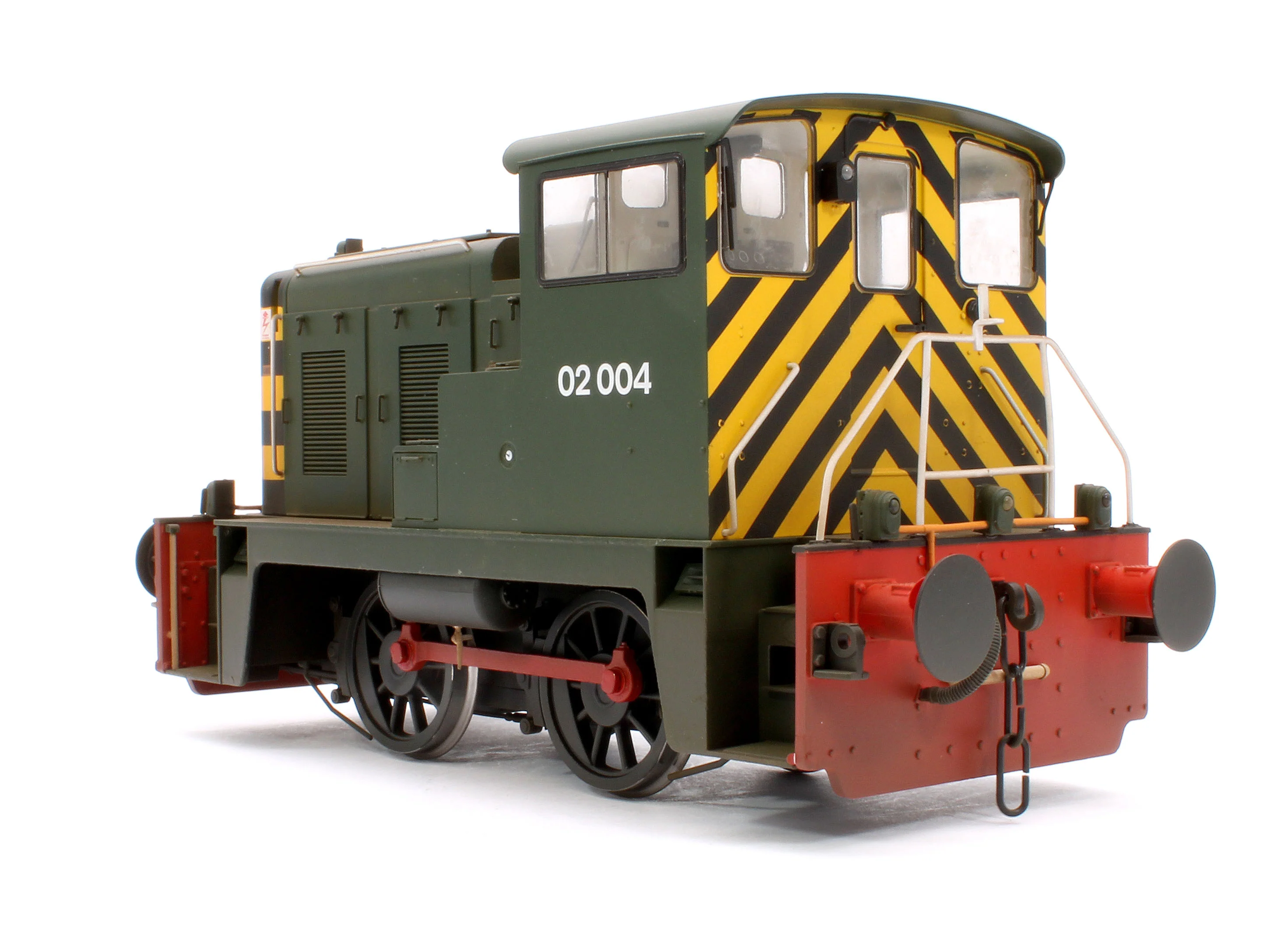 2872 Class 02 BR Green 02004 (Wasp Stripes, no BR logo) Diesel Locomotive - Weathered - Image 2