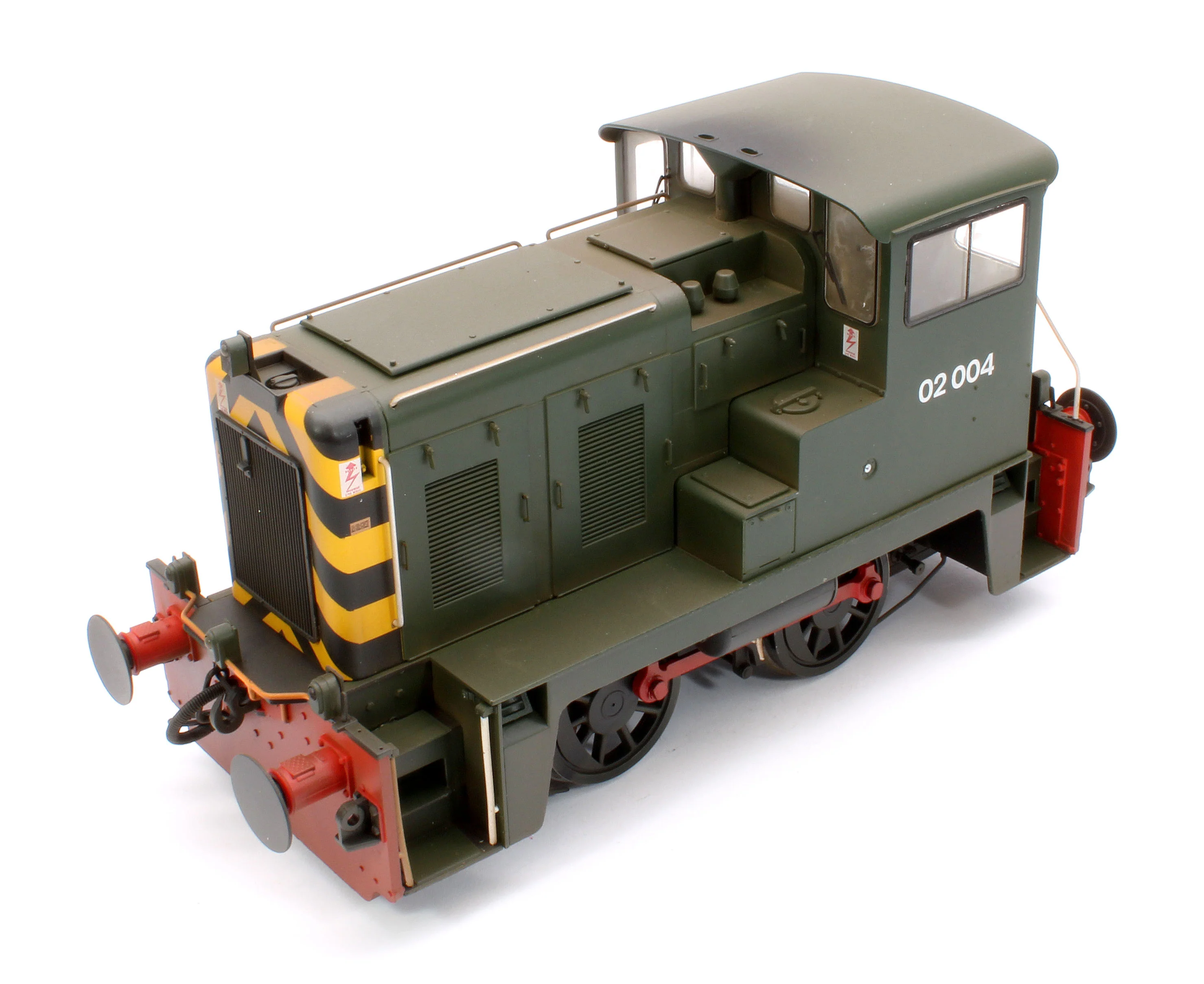 2872 Class 02 BR Green 02004 (Wasp Stripes, no BR logo) Diesel Locomotive - Weathered - Image 9