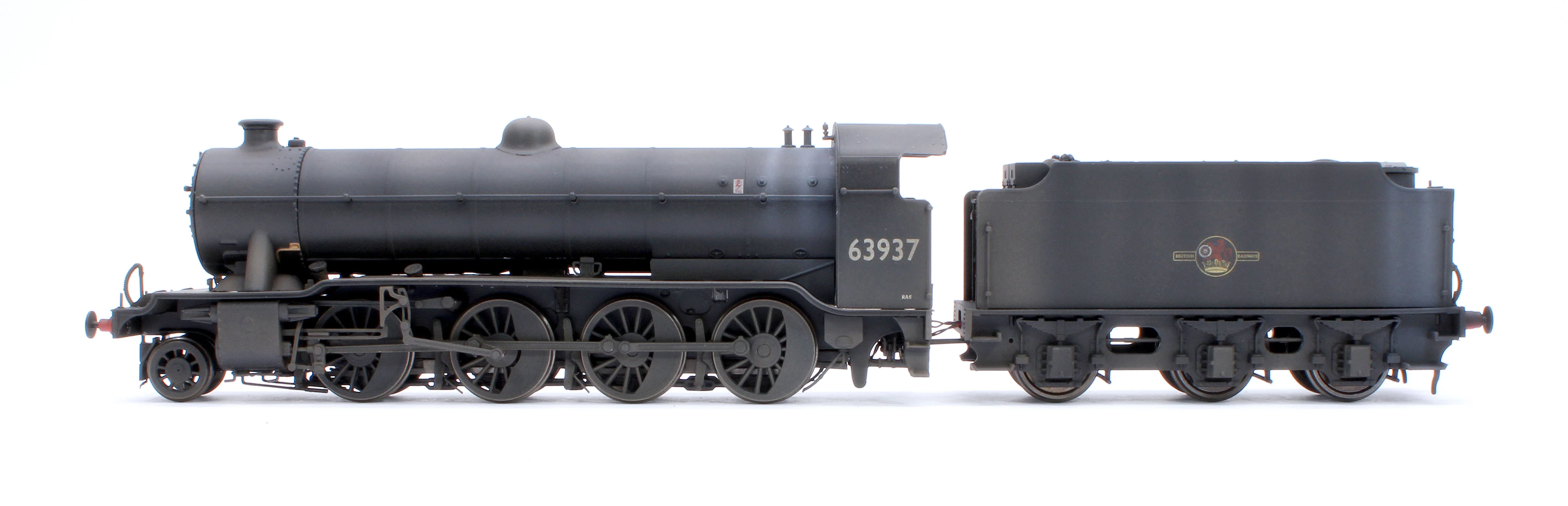 3901W Custom Weathered Class O2/2 'Tango' BR Late Crest Black No.63937 (GN Cab/LNER Flush-Sided Tender) Steam Locomotive - Image 2