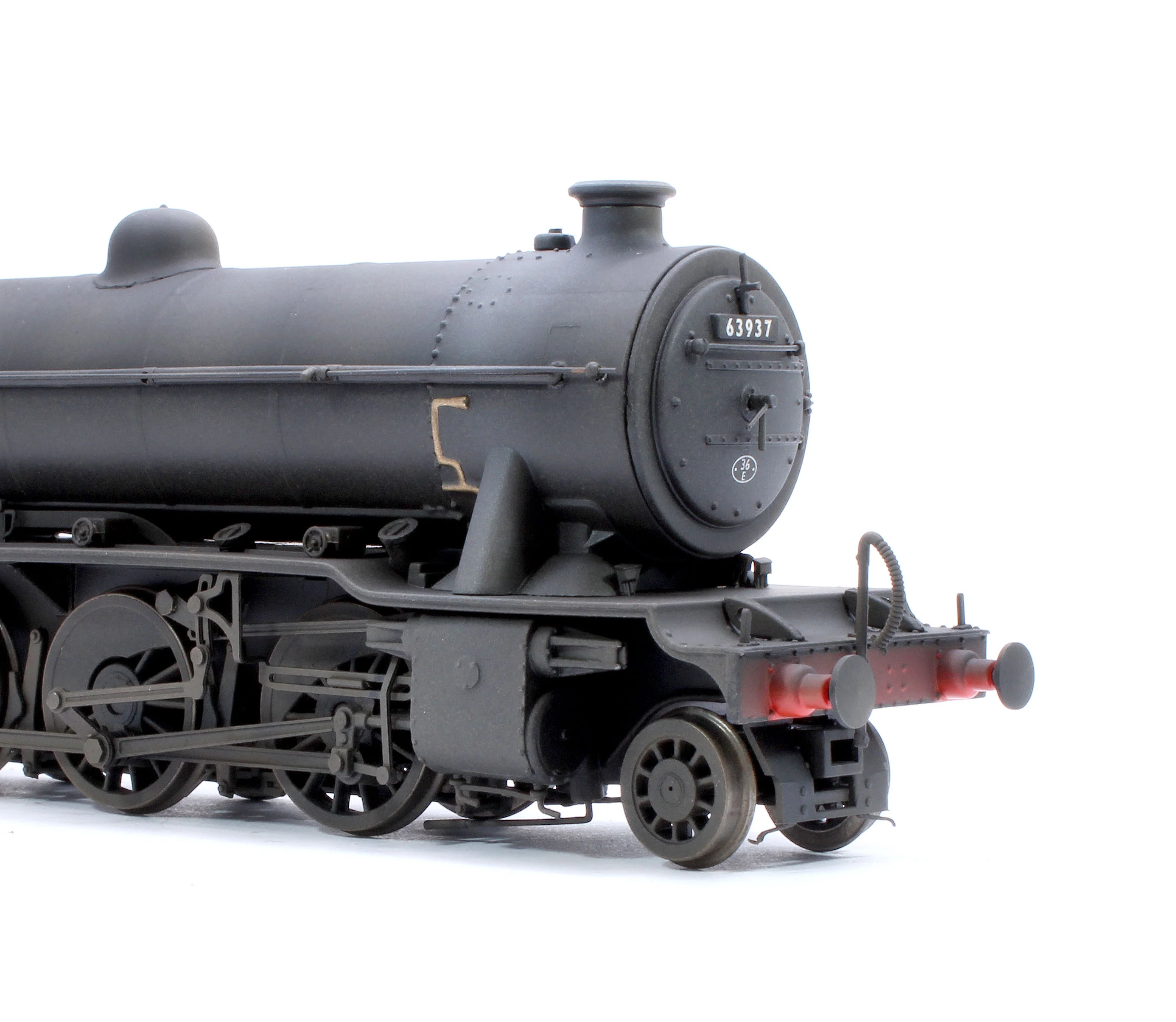 3901W Custom Weathered Class O2/2 'Tango' BR Late Crest Black No.63937 (GN Cab/LNER Flush-Sided Tender) Steam Locomotive - Image 6