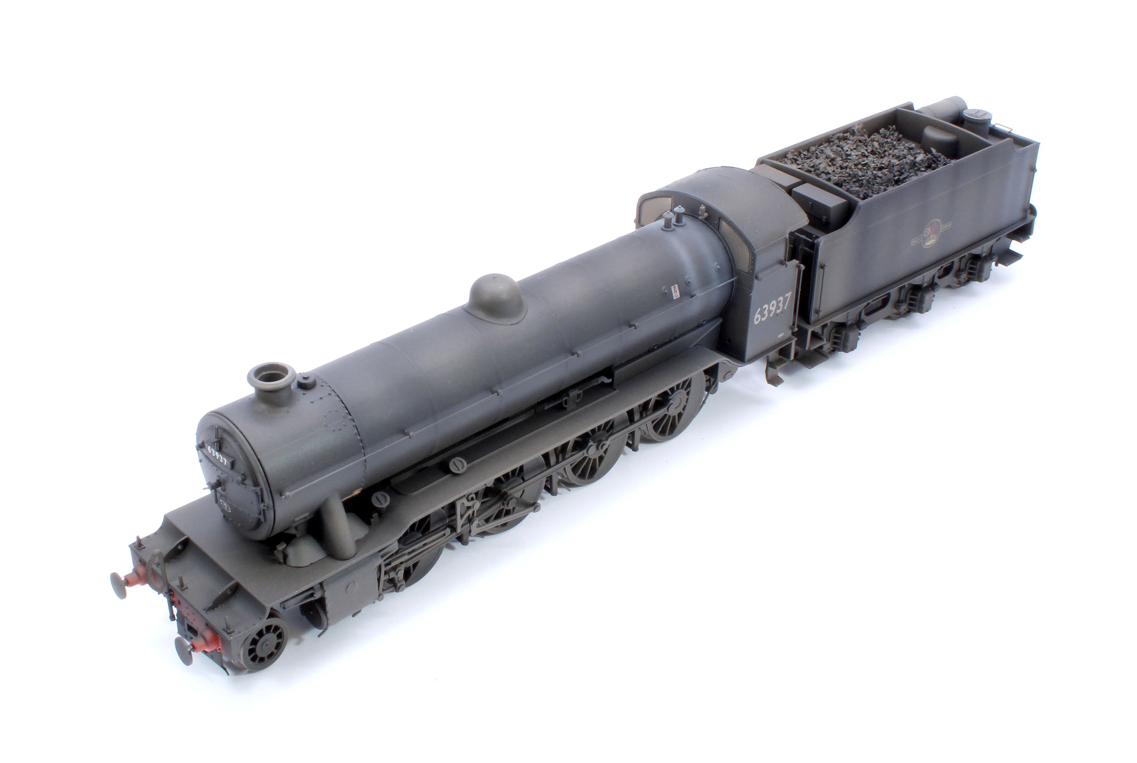 3901W Custom Weathered Class O2/2 'Tango' BR Late Crest Black No.63937 (GN Cab/LNER Flush-Sided Tender) Steam Locomotive - Image 9