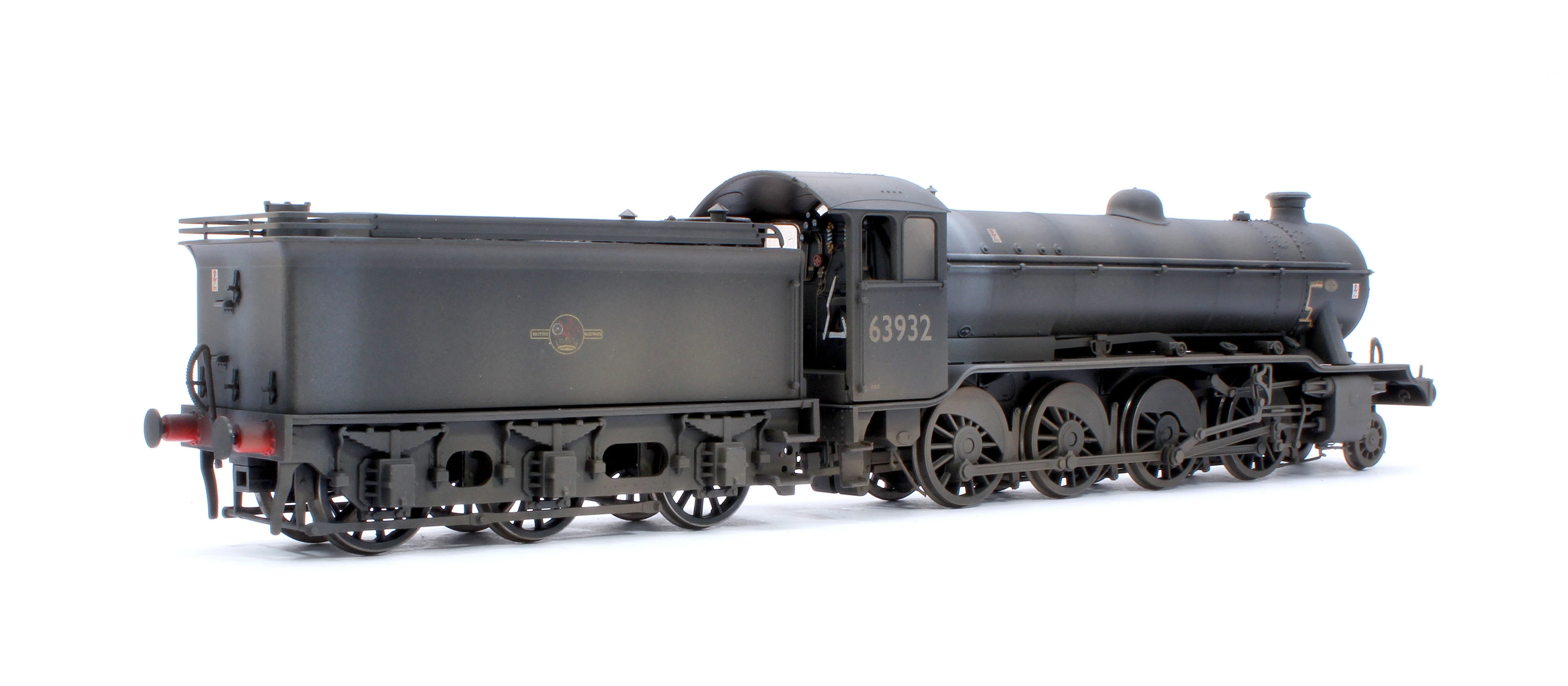 3943W Custom Weathered Class O2/4 'Tango' BR late crest black No. 63932 with low running plate, side window cab and GN tender, short chimney - Image 4