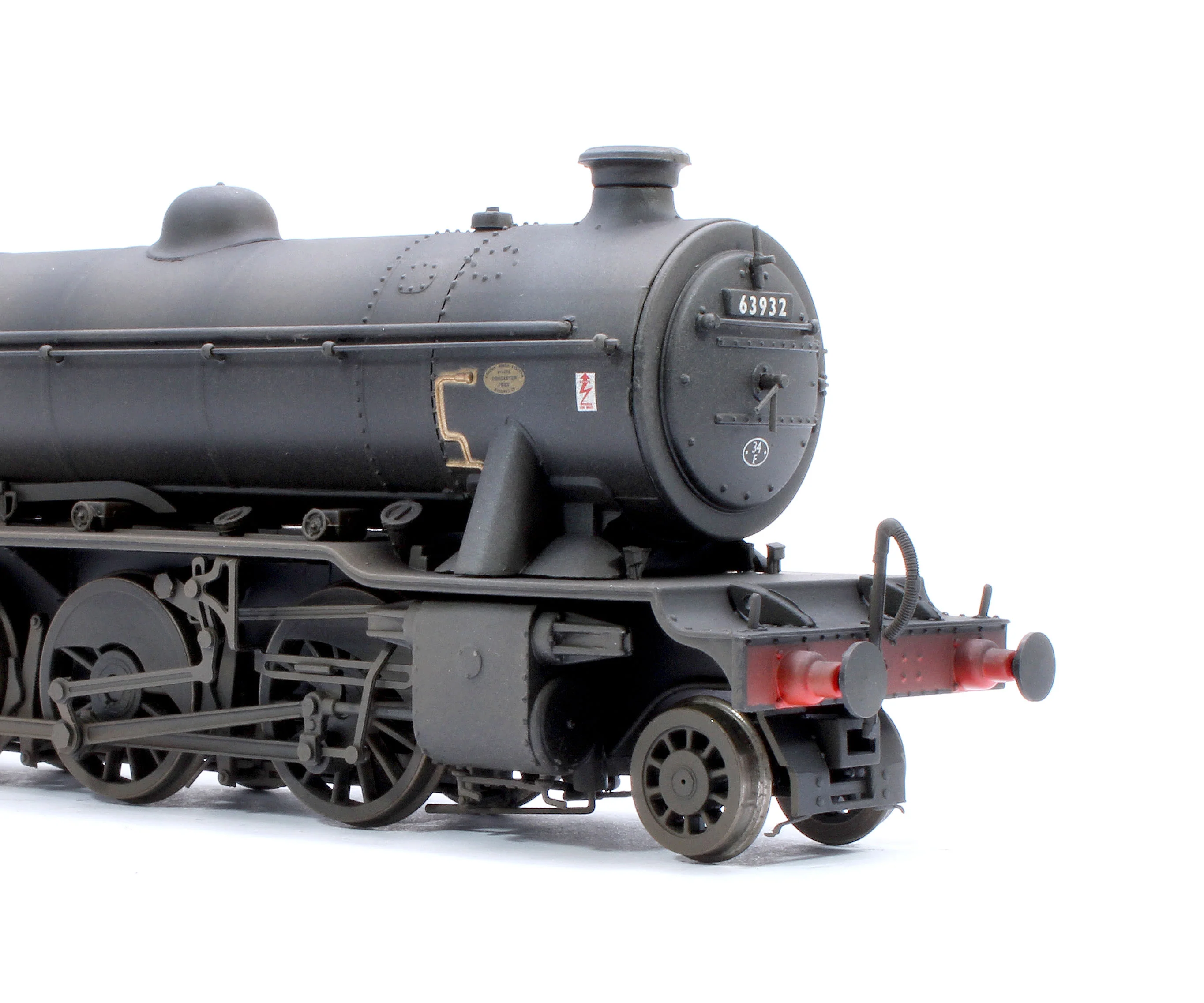 3943W Custom Weathered Class O2/4 'Tango' BR late crest black No. 63932 with low running plate, side window cab and GN tender, short chimney - Image 6