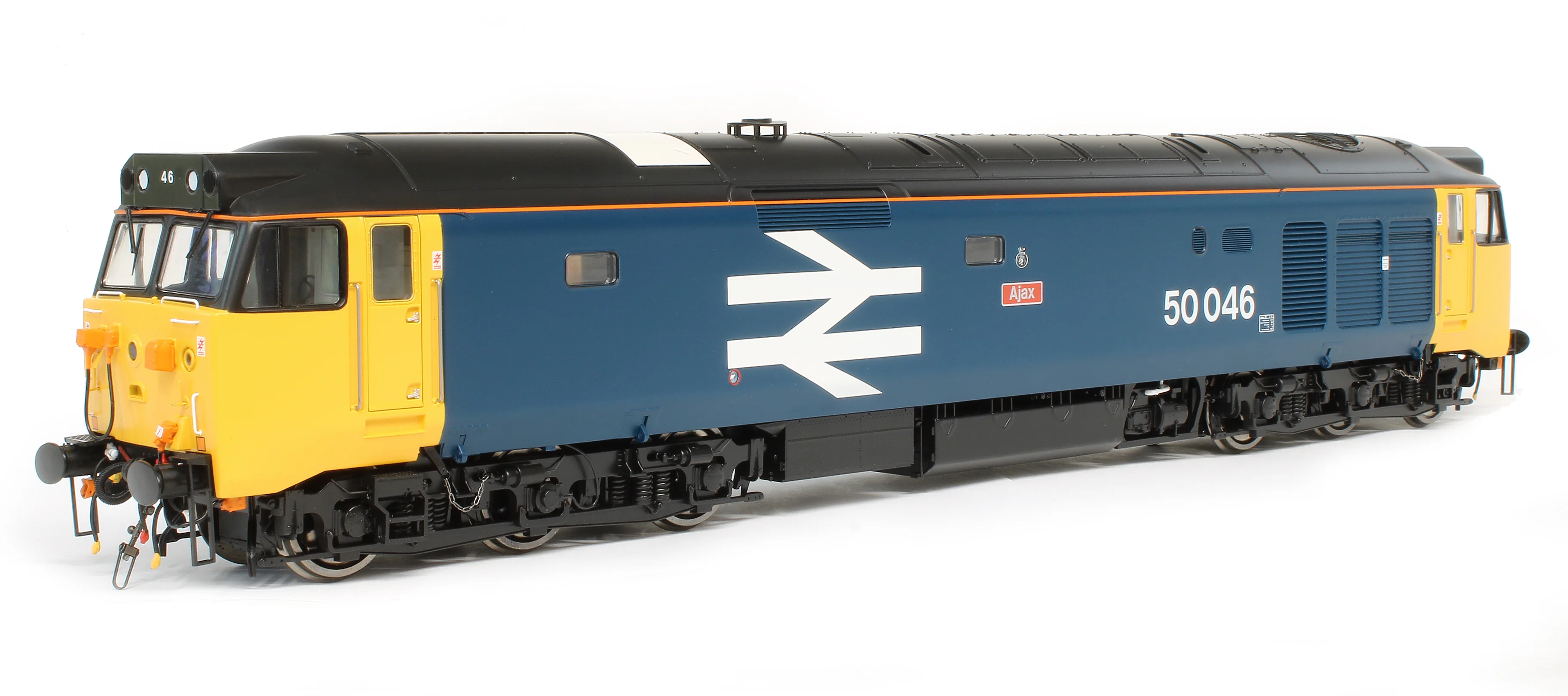 4037 Class 50 046 'Ajax' BR Blue Large Logo (Black Roof) Diesel Locomotive