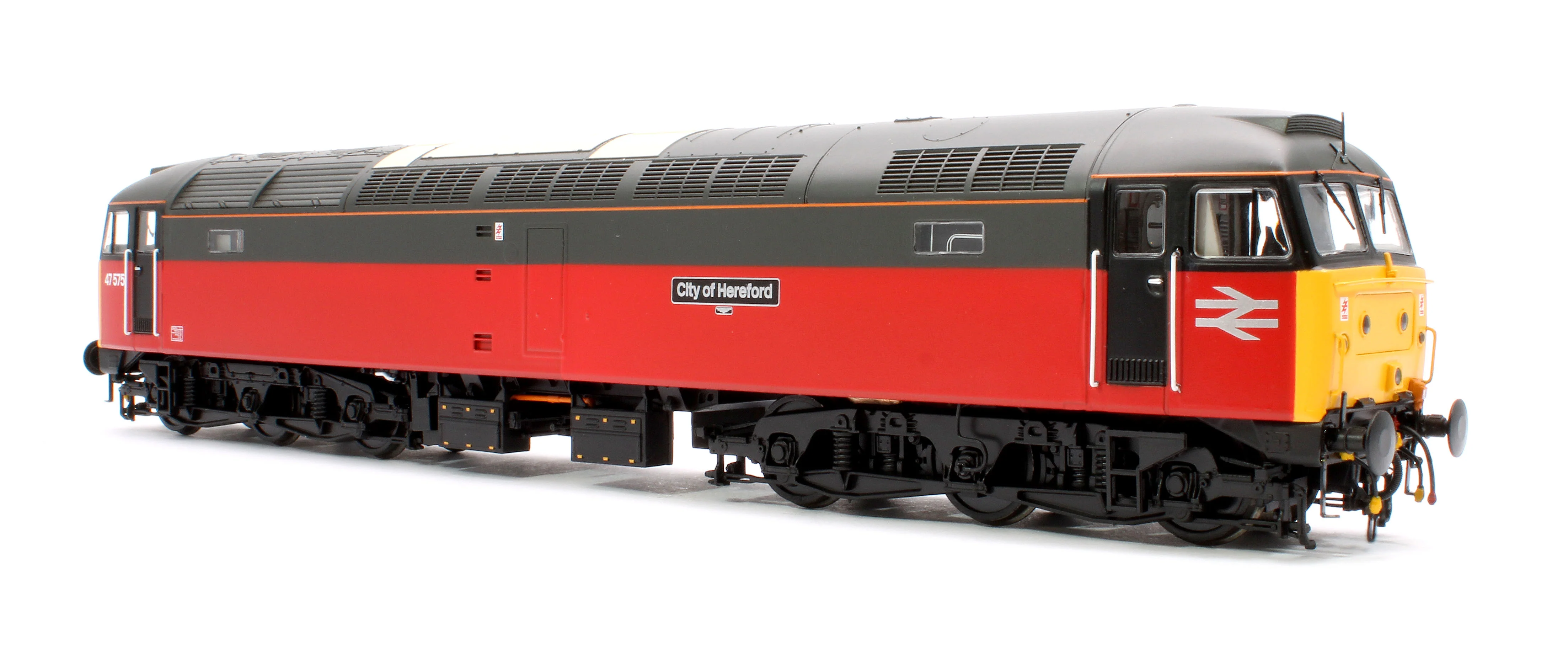 4726 Class 47 575 'City of Hereford' Parcels Red/Grey Diesel Locomotive - Image 4