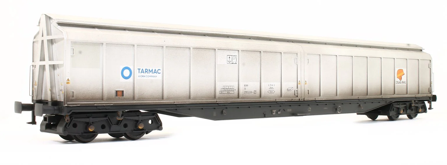 5023 Pre-Owned Cargowaggon IWB Bogie Van Colas/Tarmac Grey 2795 306-1 - Weathered - Image 2