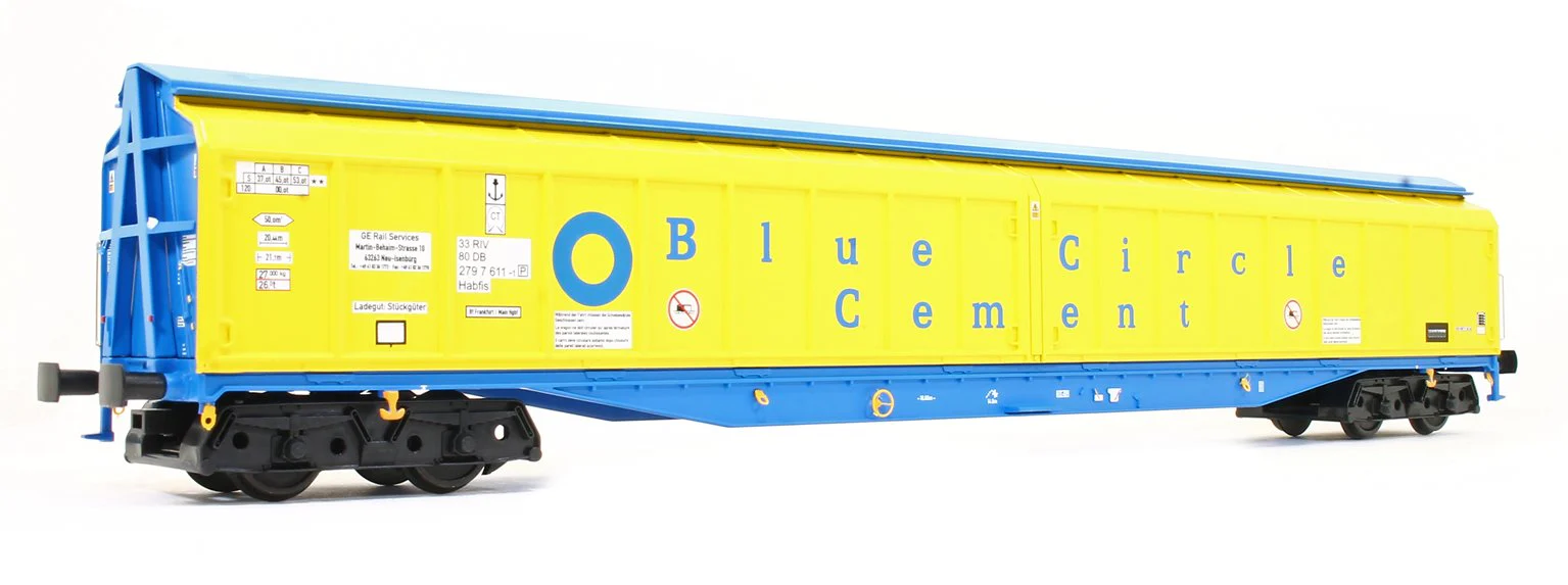 5024 Cargowaggon IWB Bogie Van Blue Circle Cement 2797 611-1
