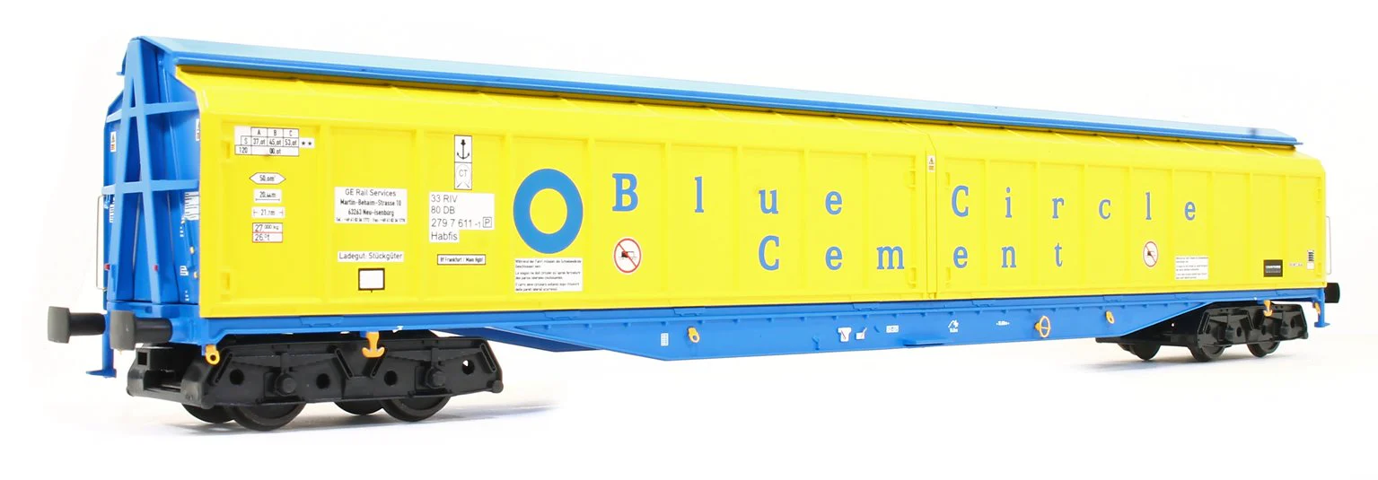 5024 Cargowaggon IWB Bogie Van Blue Circle Cement 2797 611-1 - Image 2