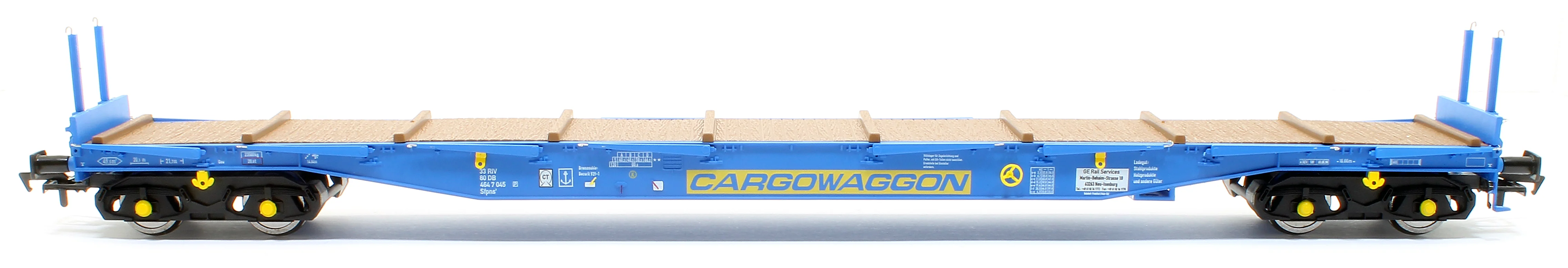 5109 IGA Cargowaggon bogie flat in CARGOWAGGON blue 4647 045 - Image 3