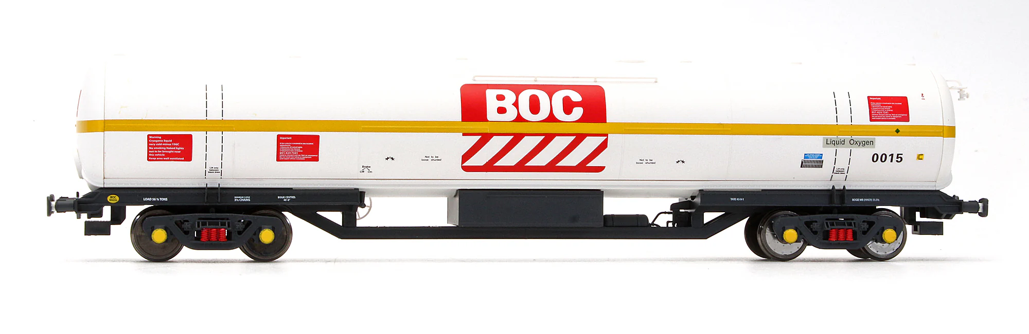Pre-Owned Olivia-060015 BOC 100 Liquid Oxygen Tank Wagon GPS Bogies - Image 3