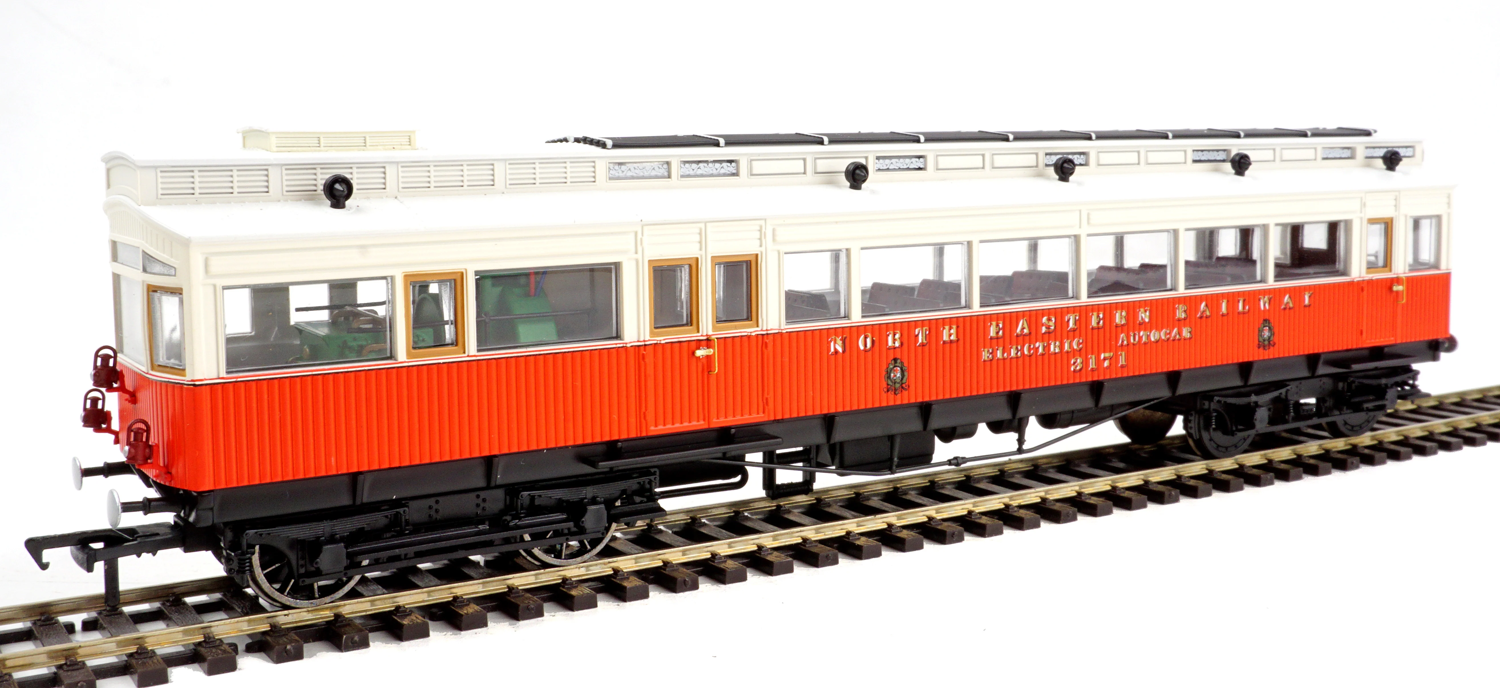 North Eastern Railway Electric Autocar No.3171 Red/Cream (1904-30) - Image 4