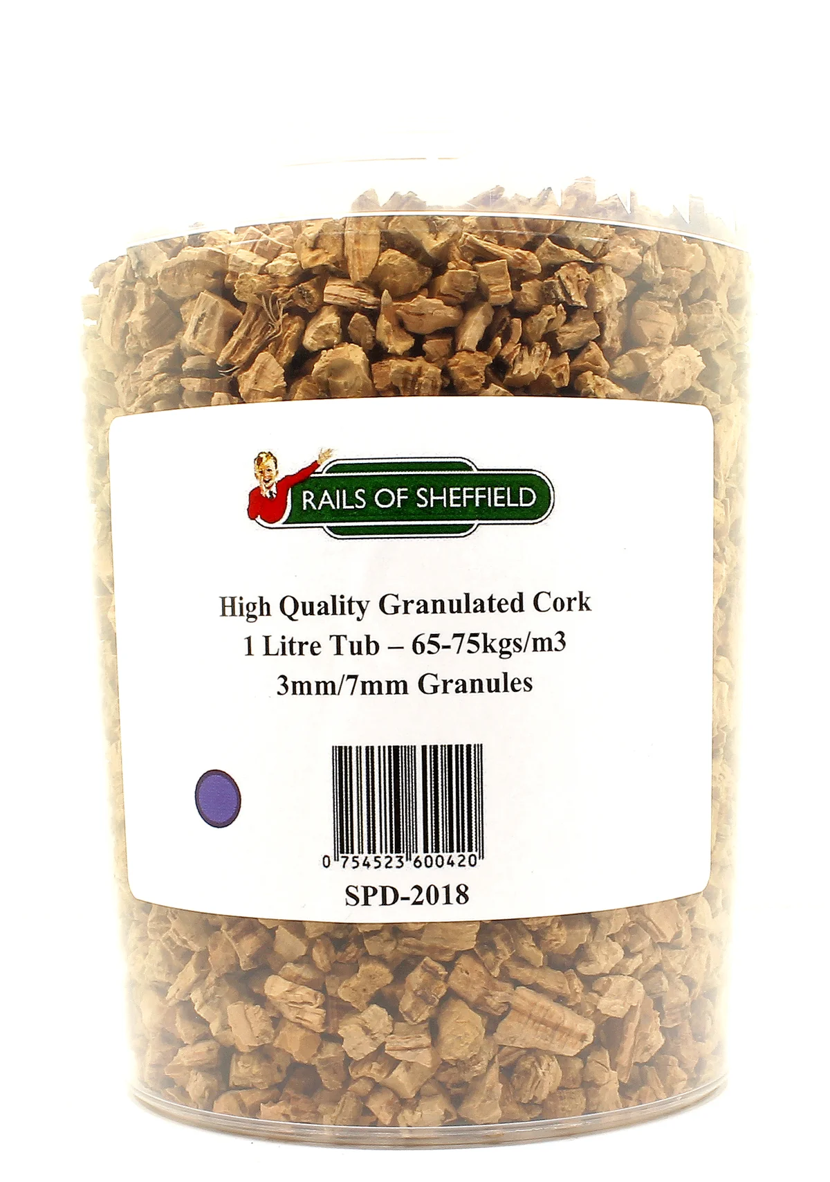 SPD-2018 High Quality Granulated Cork 1 Litre Tub- 3/7mm Granule Size