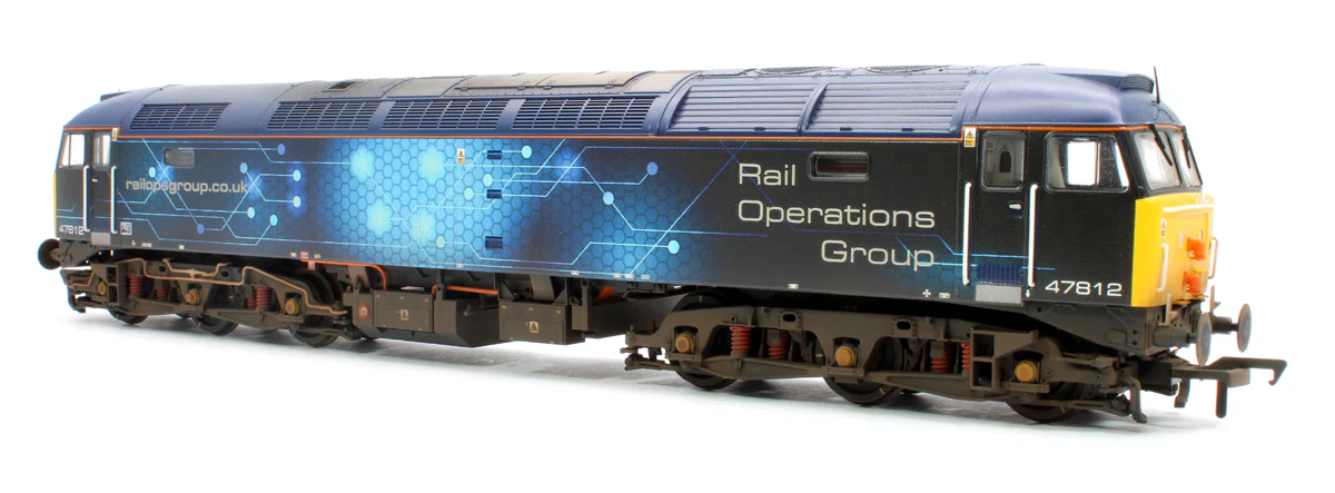 35-412ZDW Highly Detailed Weathered Class 47/4 47812 Rail Operations Group (ROG) Diesel Locomotive - Image 3