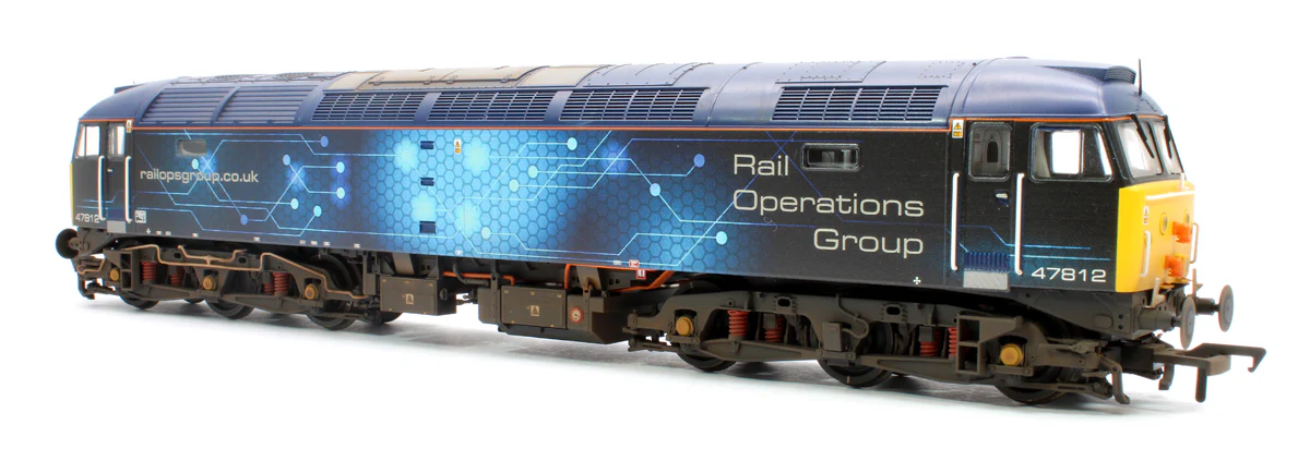 35-412ZDW Highly Detailed Weathered Class 47/4 47812 Rail Operations Group (ROG) Diesel Locomotive - Image 5