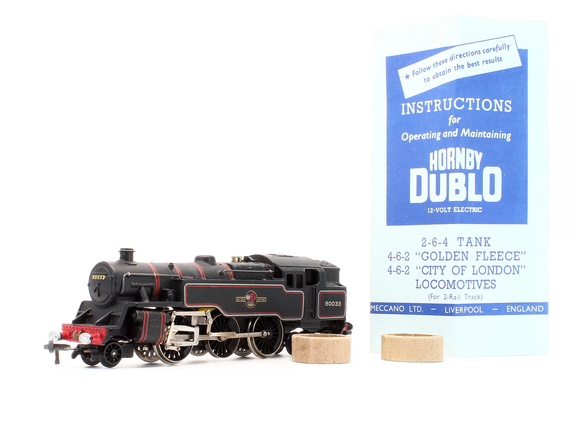 Pre-Owned 2218 BR Black 2-6-4T '80033' Steam Locomotive - 2 Rail