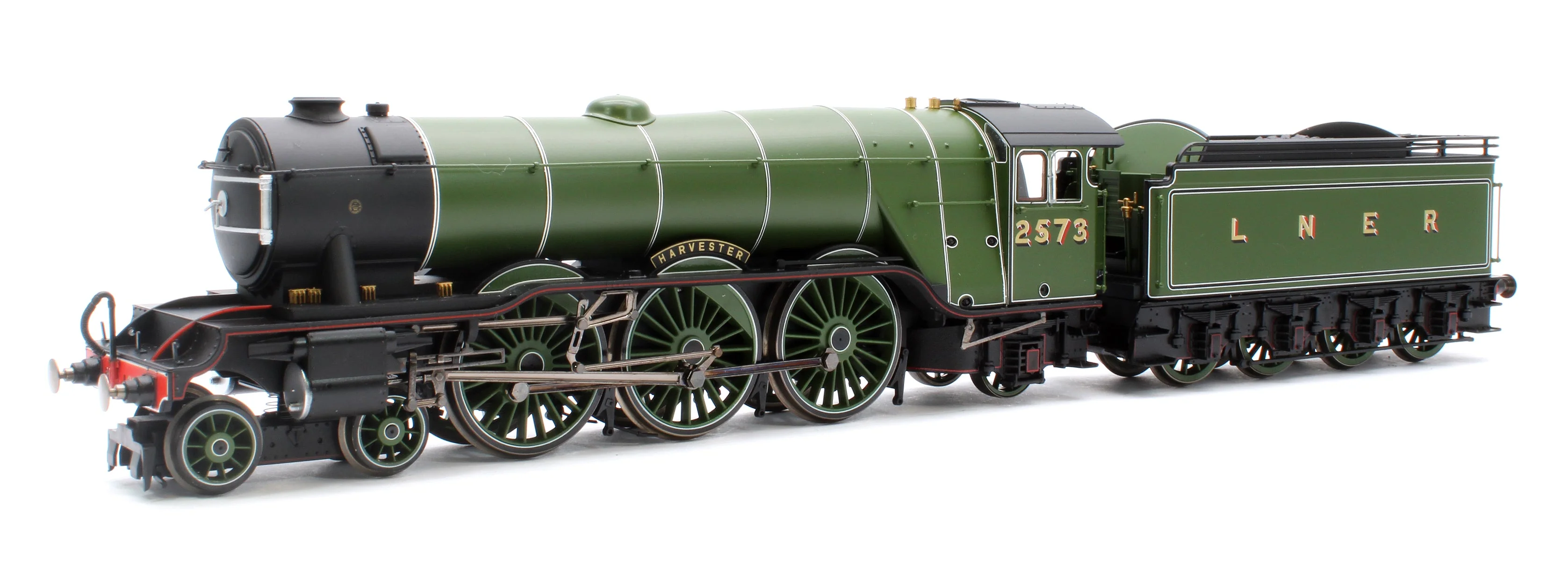 Pre-Owned R30216 Class A3 No.2573 'Harvester' (diecast footplate and flickering firebox) LNER Green Steam Locomotive - DCC Fitted