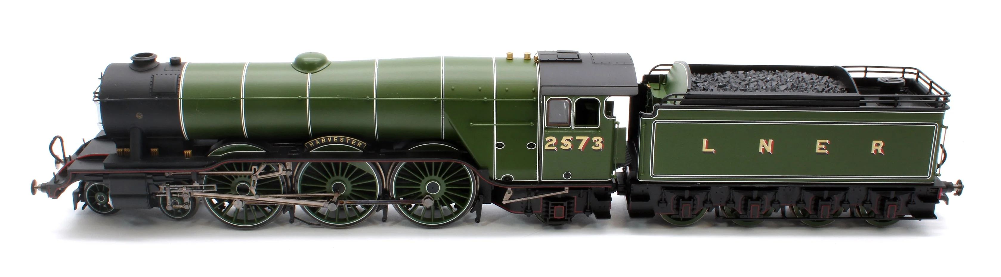 Pre-Owned R30216 Class A3 No.2573 'Harvester' (diecast footplate and flickering firebox) LNER Green Steam Locomotive - Image 9