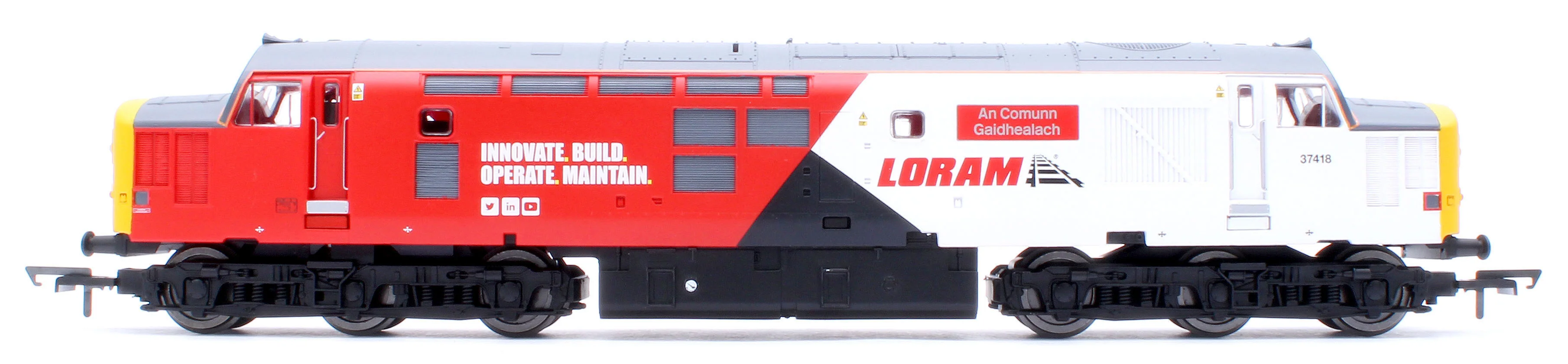 R30436 RailRoad Class 37 Loram 'An Comunn Gaidhealach' 37418 Diesel Locomotive - Image 5