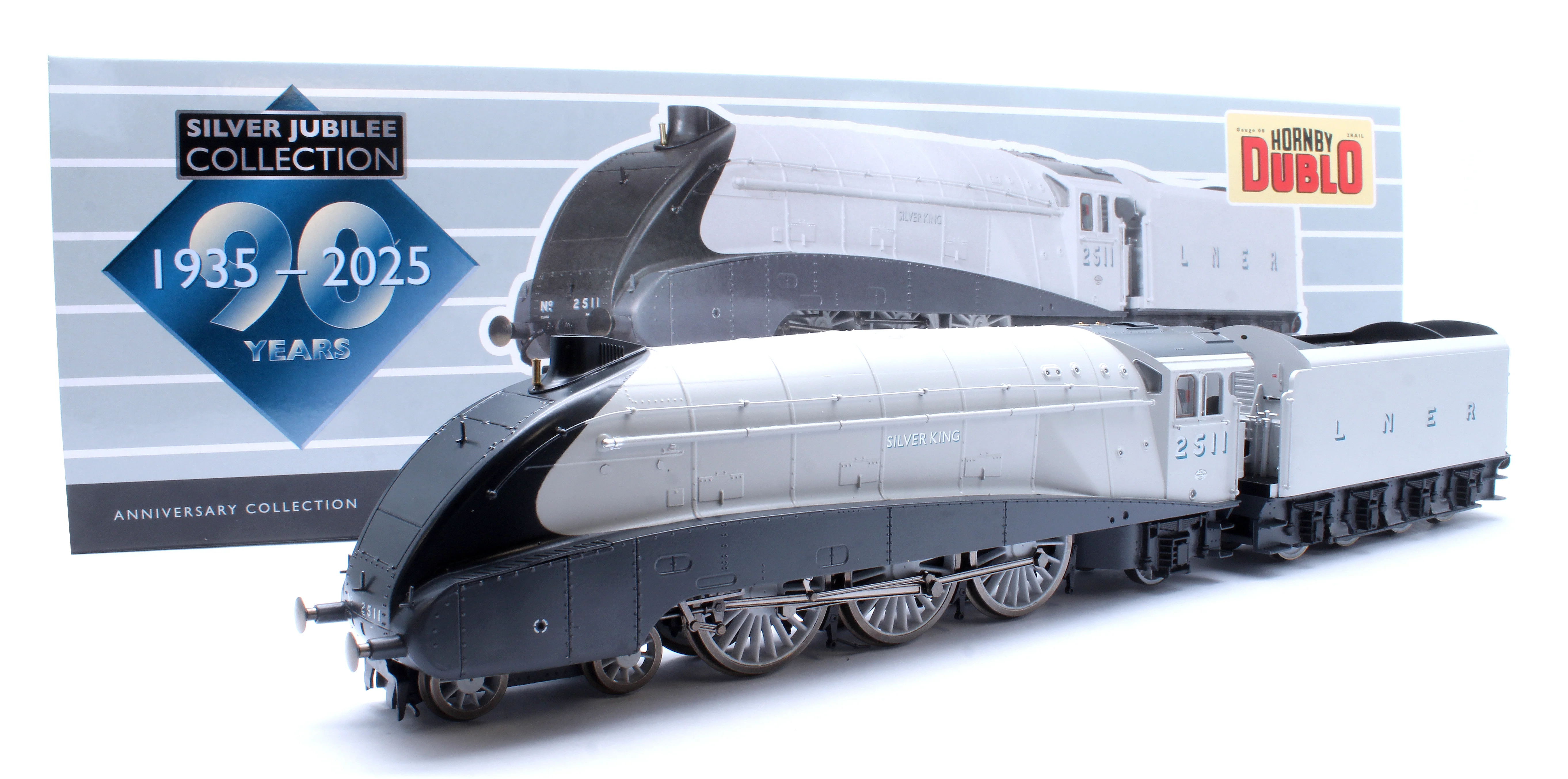 R30458 Hornby Dublo Class A4 4-6-2 LNER No.2511 'Silver King' (90th Anniversary Collection) Steam Locomotive - Image 9
