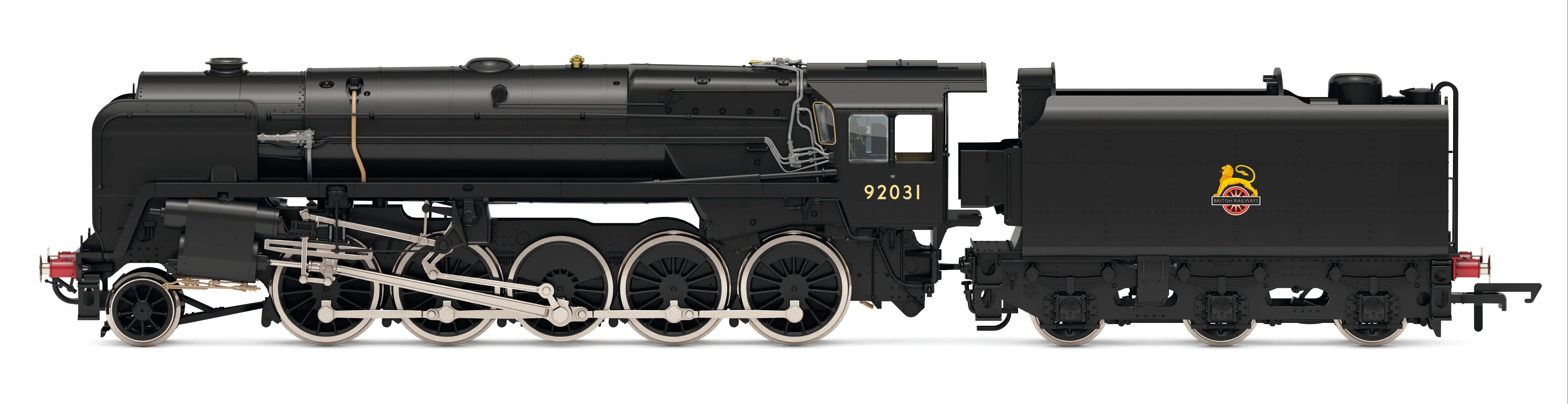 R30486 Class 9F 2-10-0 BR Black Early Emblem 92031 Steam Locomotive