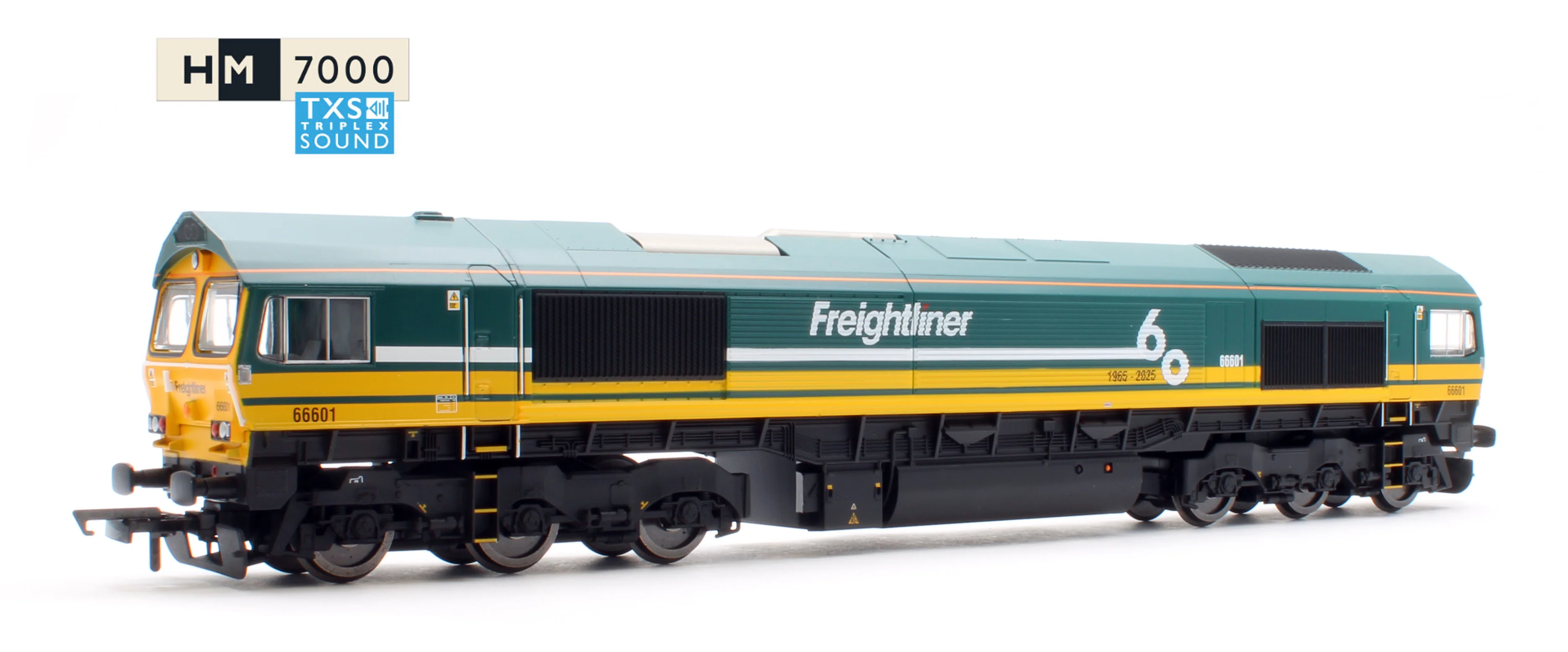 R30531TXS RailRoad Class 66 Freightliner 66601 'Freightliner 60' Diesel Locomotive - DCC Sound