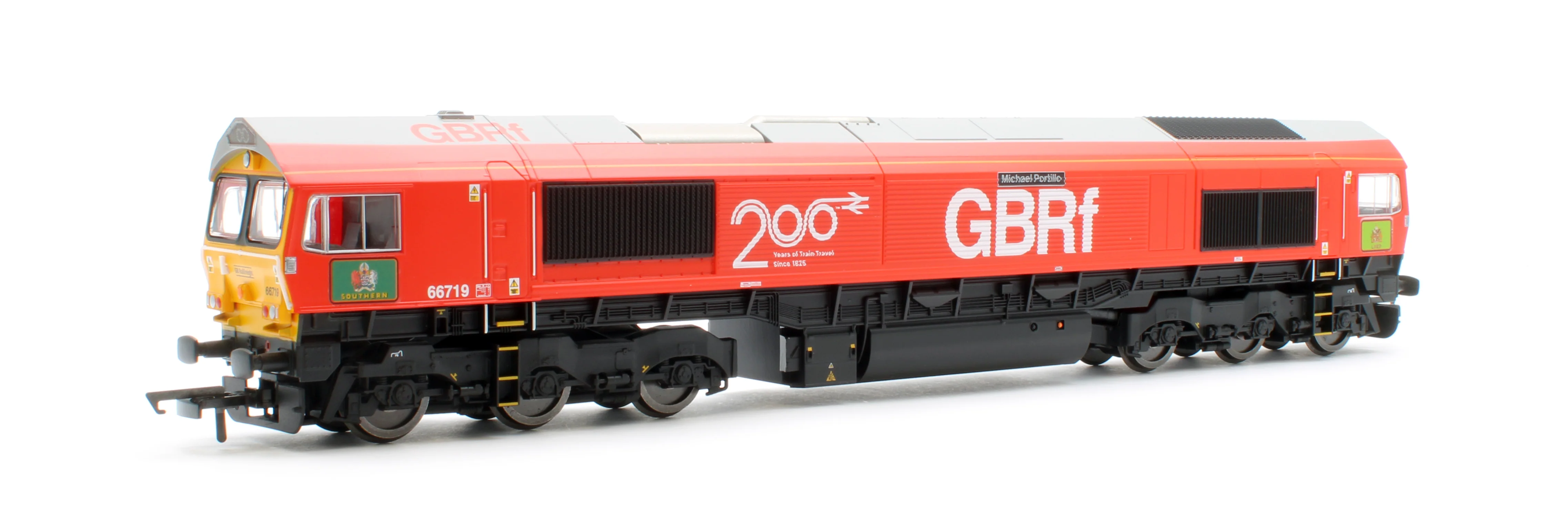 R30550TXS RailRoad Plus GBRf Class 66 Railway 200 'Michael Portillo' 66719 Diesel Locomotive - DCC Sound - Image 2