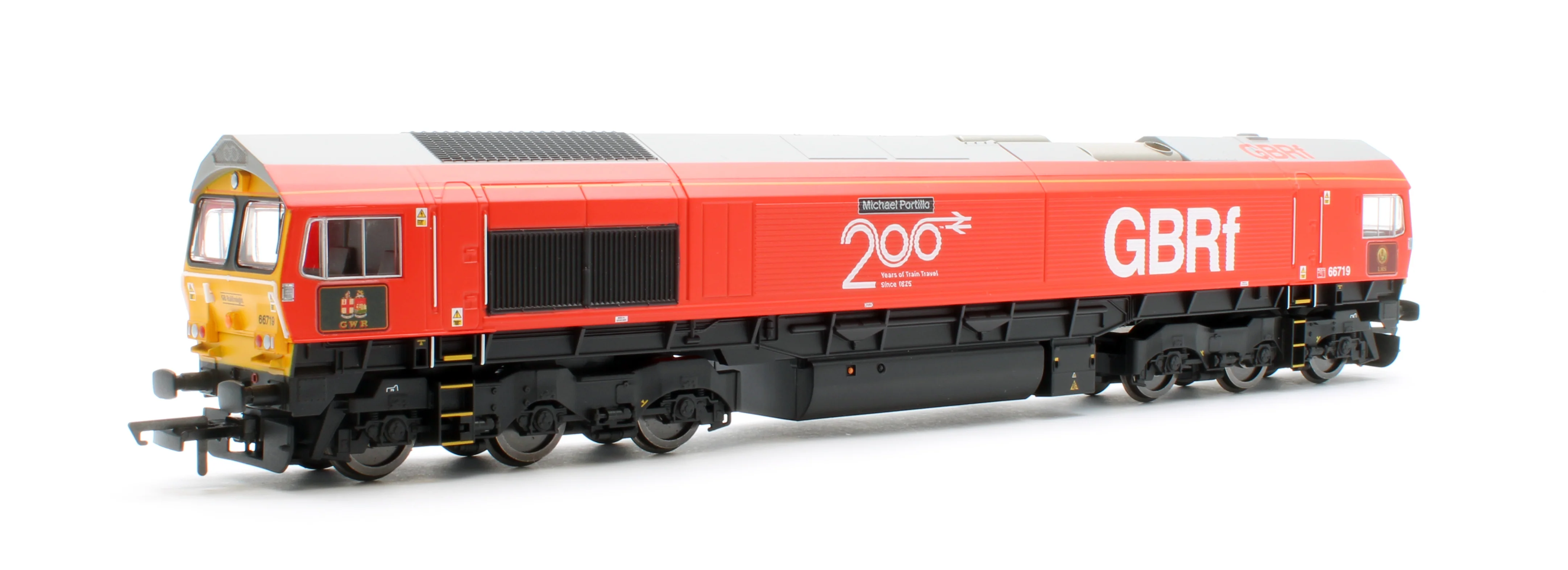 R30550TXS RailRoad Plus GBRf Class 66 Railway 200 'Michael Portillo' 66719 Diesel Locomotive - DCC Sound - Image 4