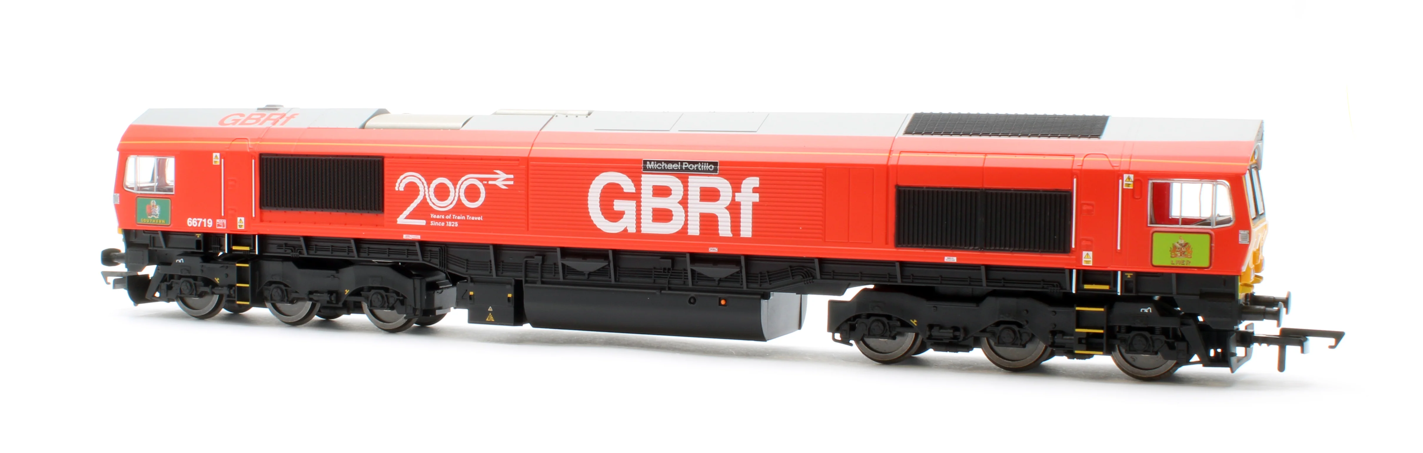 R30550TXS RailRoad Plus GBRf Class 66 Railway 200 'Michael Portillo' 66719 Diesel Locomotive - DCC Sound - Image 5