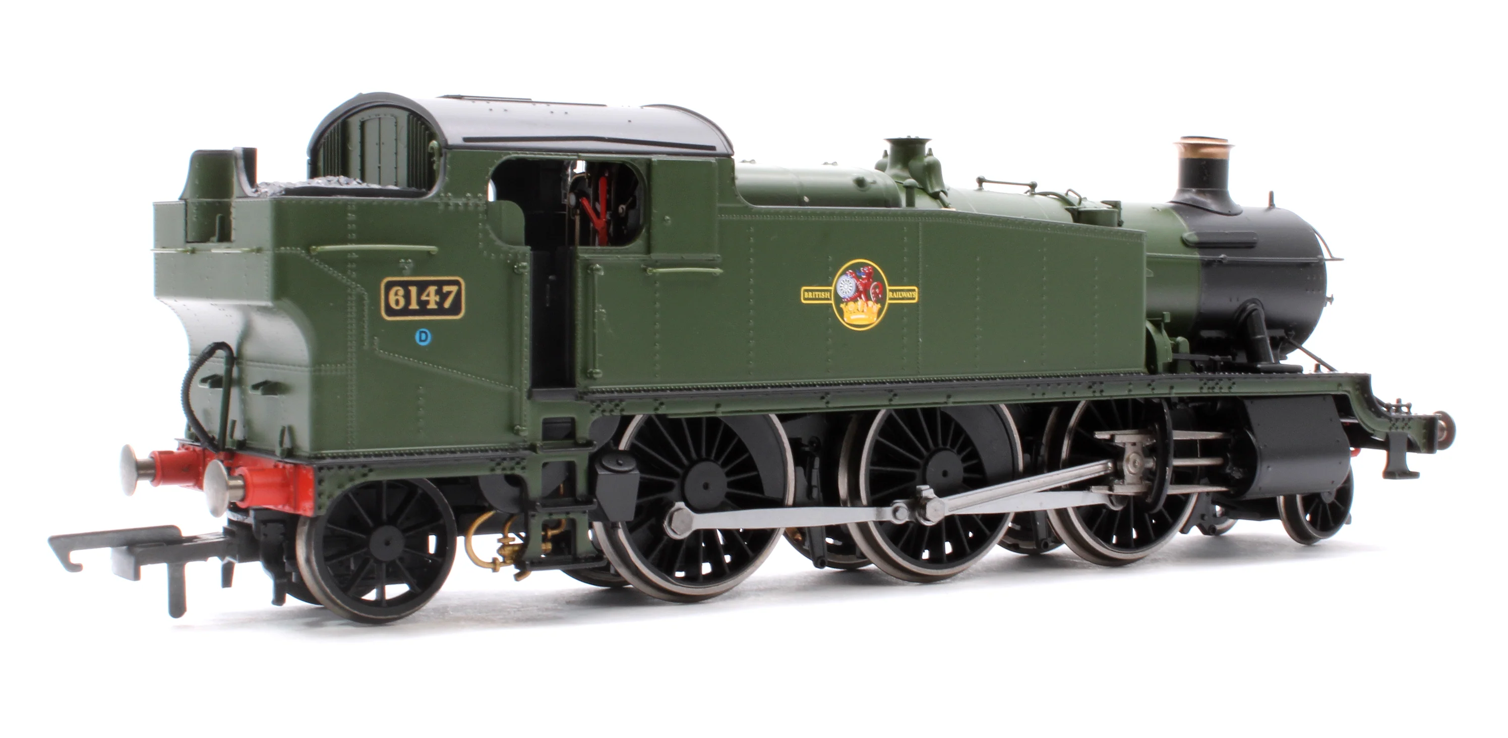 R3850 61XX Class 'Large Prairie' 2-6-2T 6147 BR Green Late Crest Steam Locomotive - Image 3