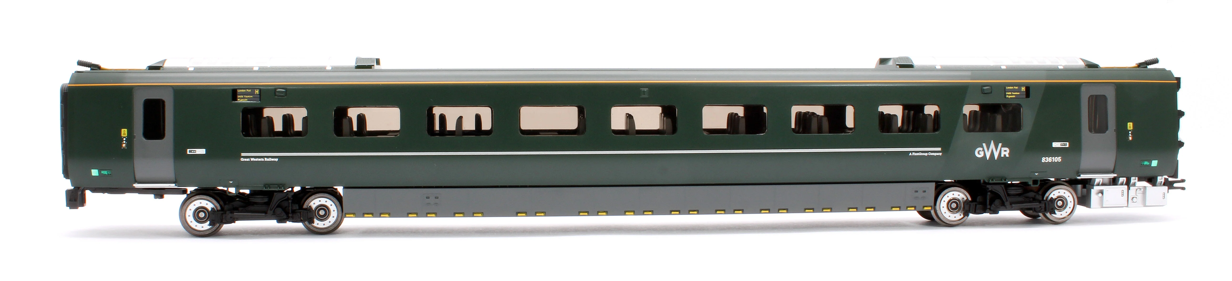 R40351 Class 802/1 GWR Coach 4 Pack 837101, 836101, 834101 & 833101 - Image 9