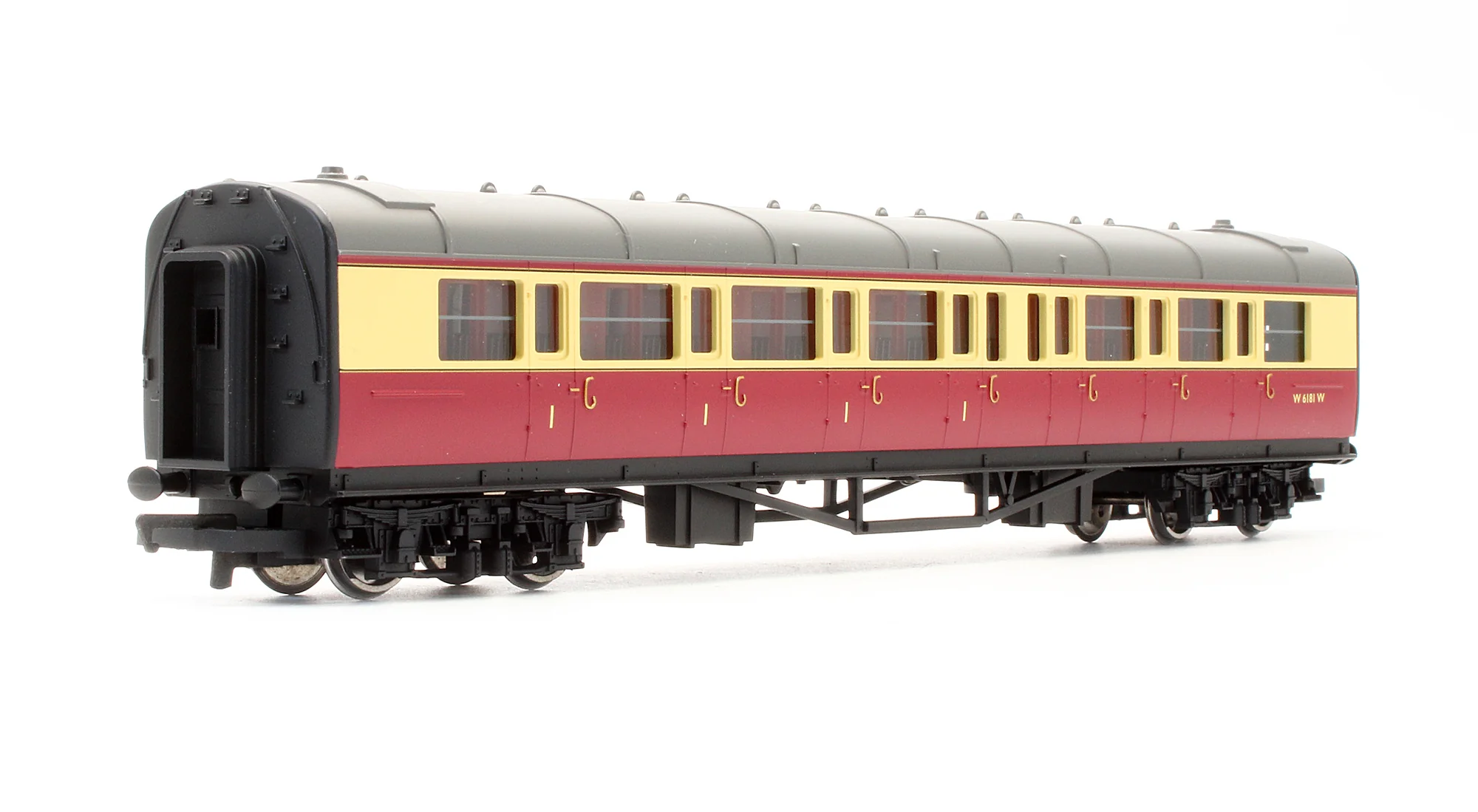 Pre-Owned BR (Ex-GWR) Crimson & Cream Composite Coach 'W 6181 W' - Image 2