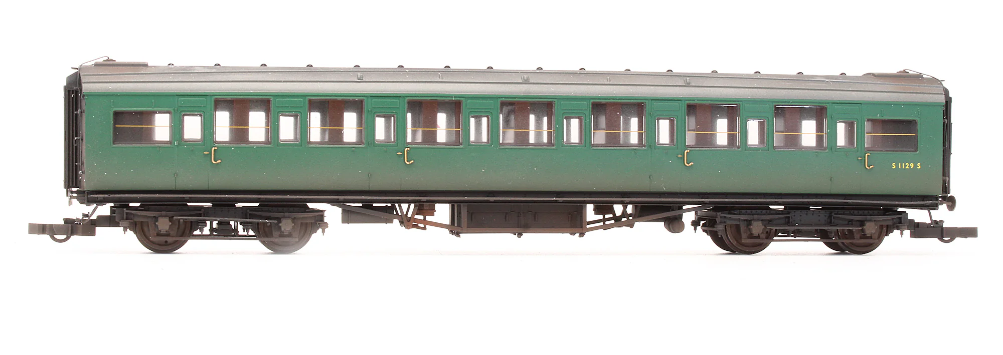 Pre-Owned BR Maunsell Corridor 3rd Class Coach 'S 1129 S' - Custom Weathered - Image 3