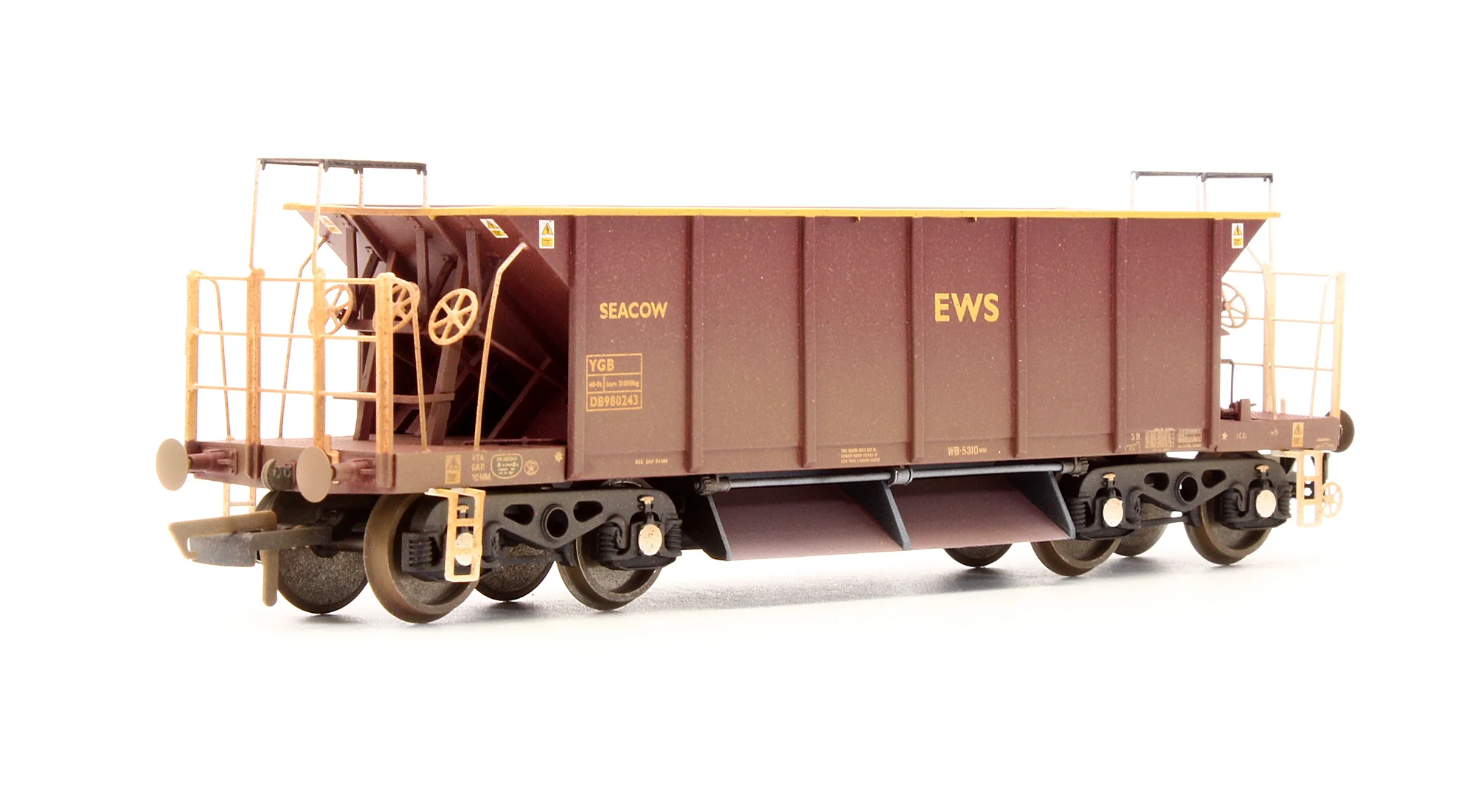 Pre-Owned R6286F EWS YGB Seacow Hopper Wagon 'DB980243' - Weathered - Image 2