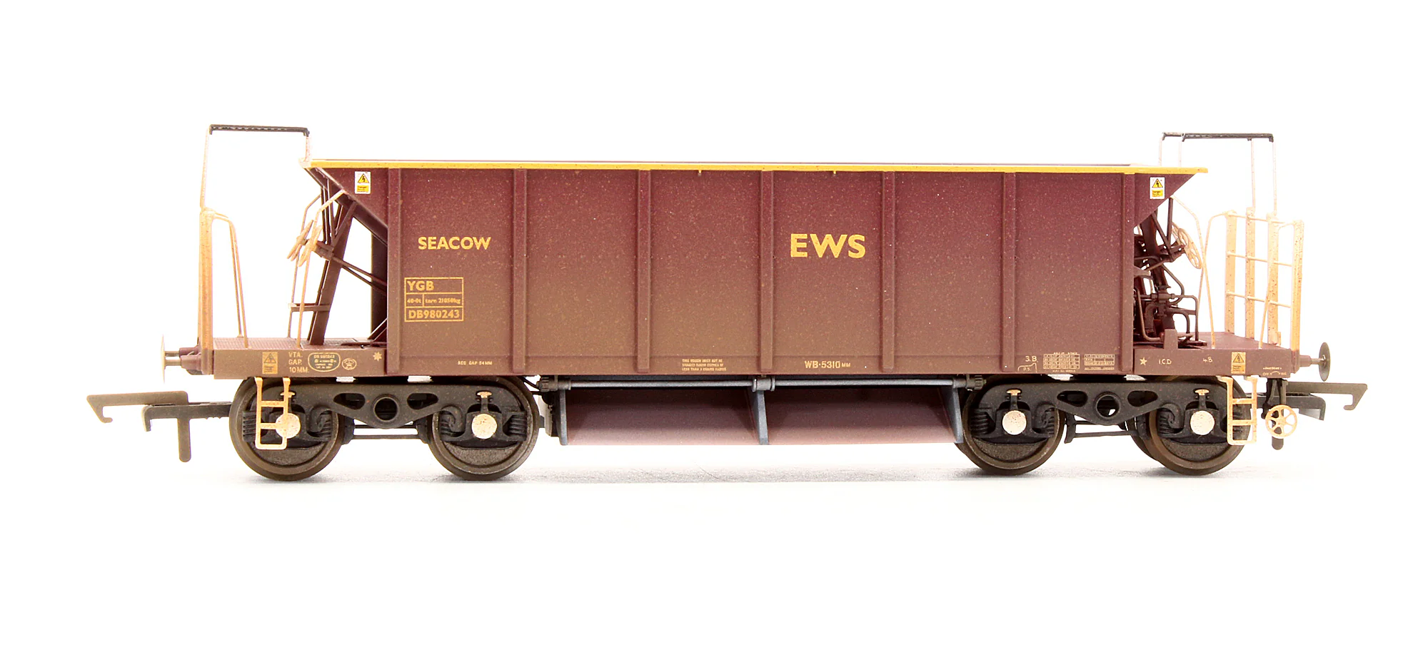 Pre-Owned R6286F EWS YGB Seacow Hopper Wagon 'DB980243' - Weathered - Image 3