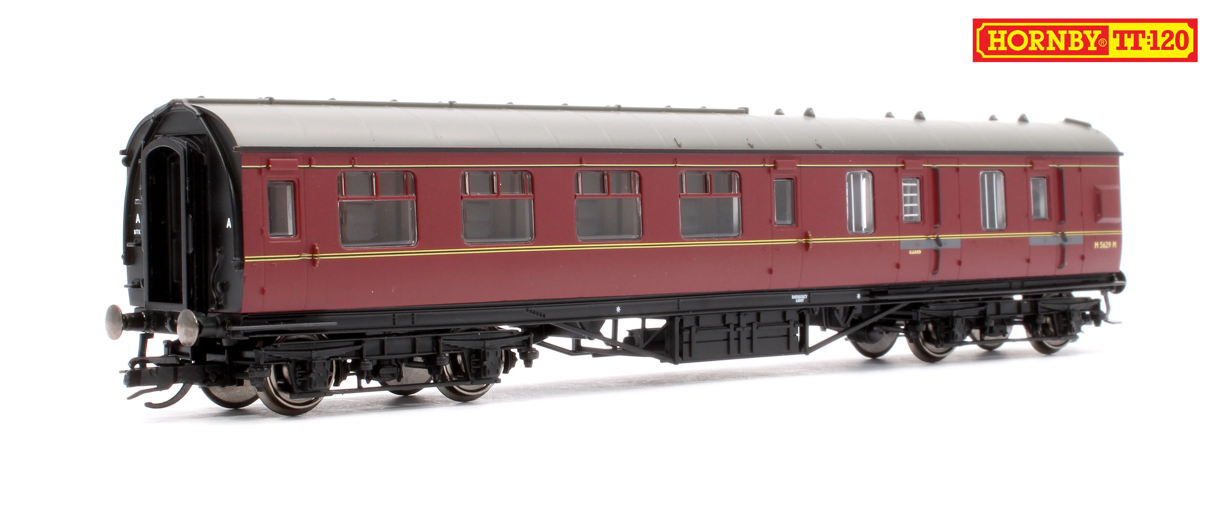 TT4034A LMS Period III 57' Brake Third Coach BR Maroon M5629M