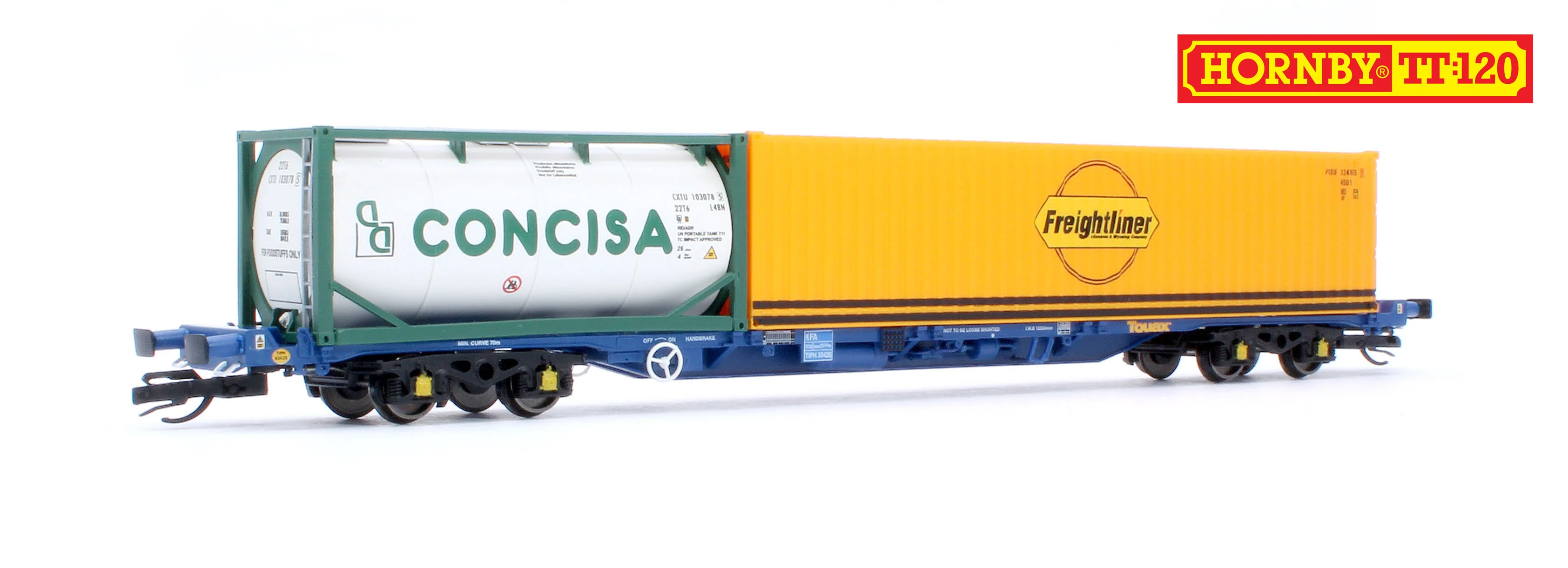 TT6031 Touax KFA Container Wagon with 1x20 & 1x40 Containers