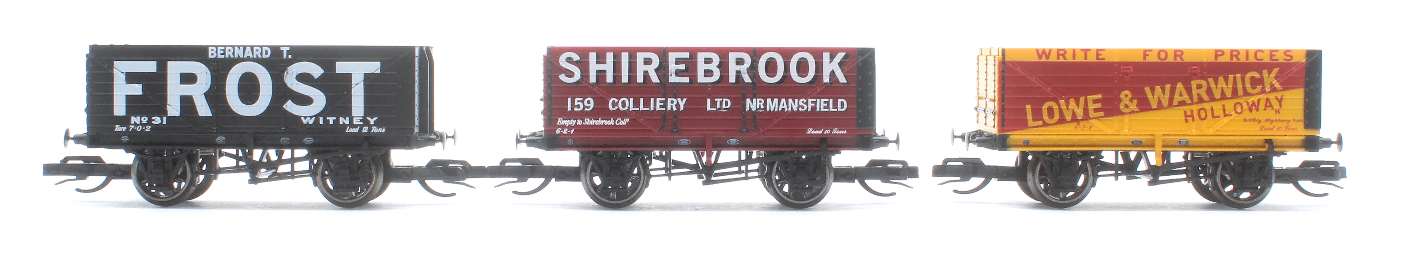 TT6042 7 Plank Wagon Lowe & Warwick Bernard T Frost Shirebrook Triple Pack - Image 2